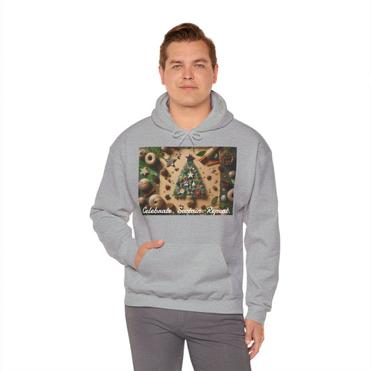 XXXL+ | Men's Hooded Sweatshirt - Celebrate. Sustain. Repeat.