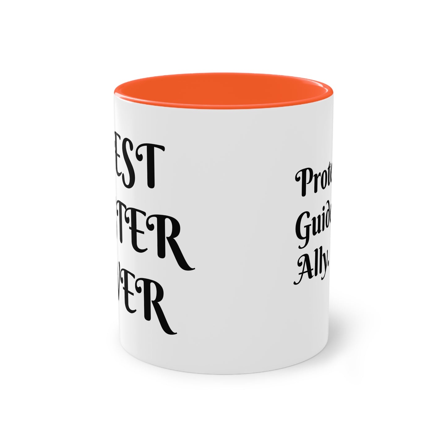 Coffee Mug | Protector. Guide. Ally. BEST SISTER EVER | Two-Tone Coffee Mug, 11oz