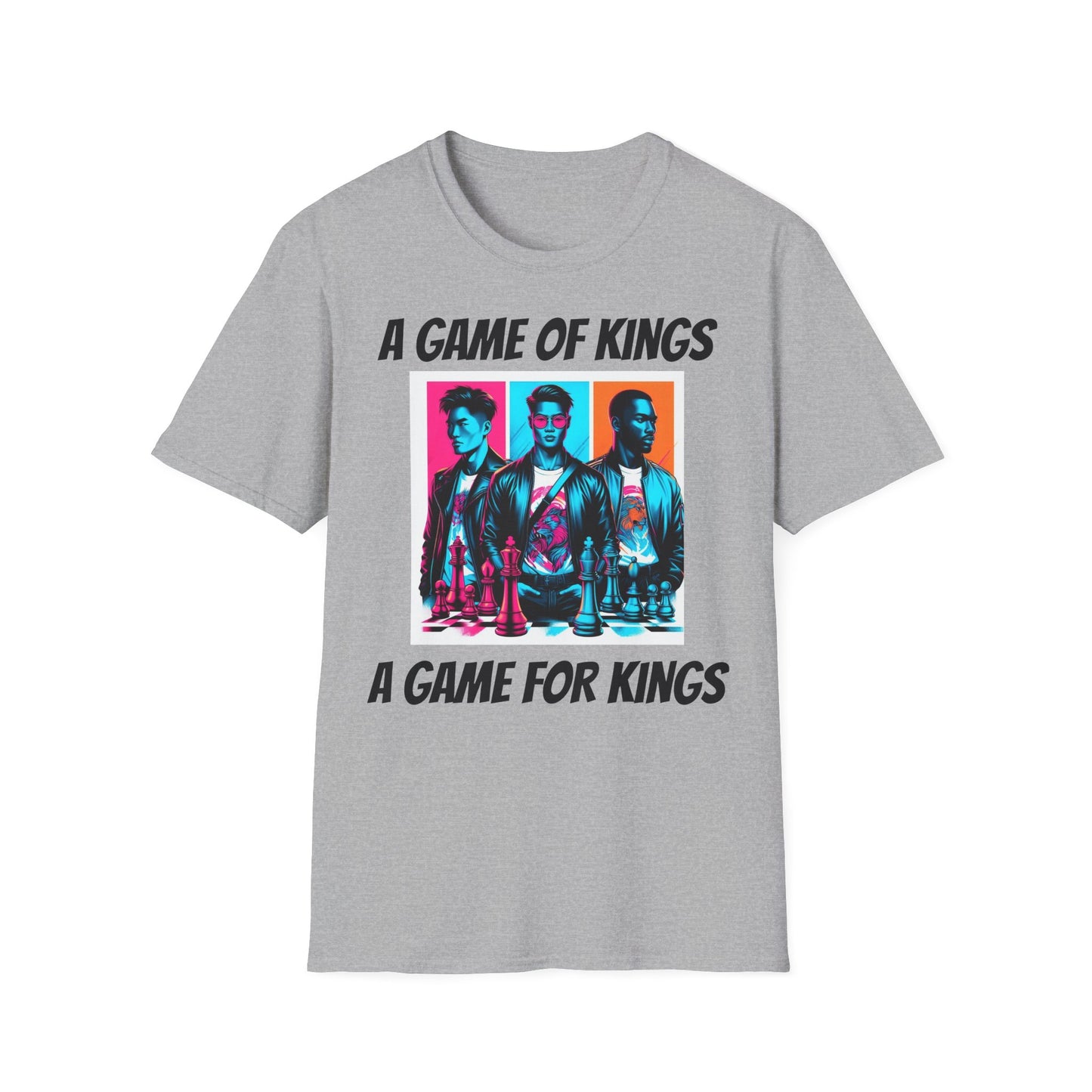Men's T-Shirt | A Game of Kings. A Game for Kings | Bold & Stylish | Chess Themed | Men's Softstyle T-Shirt