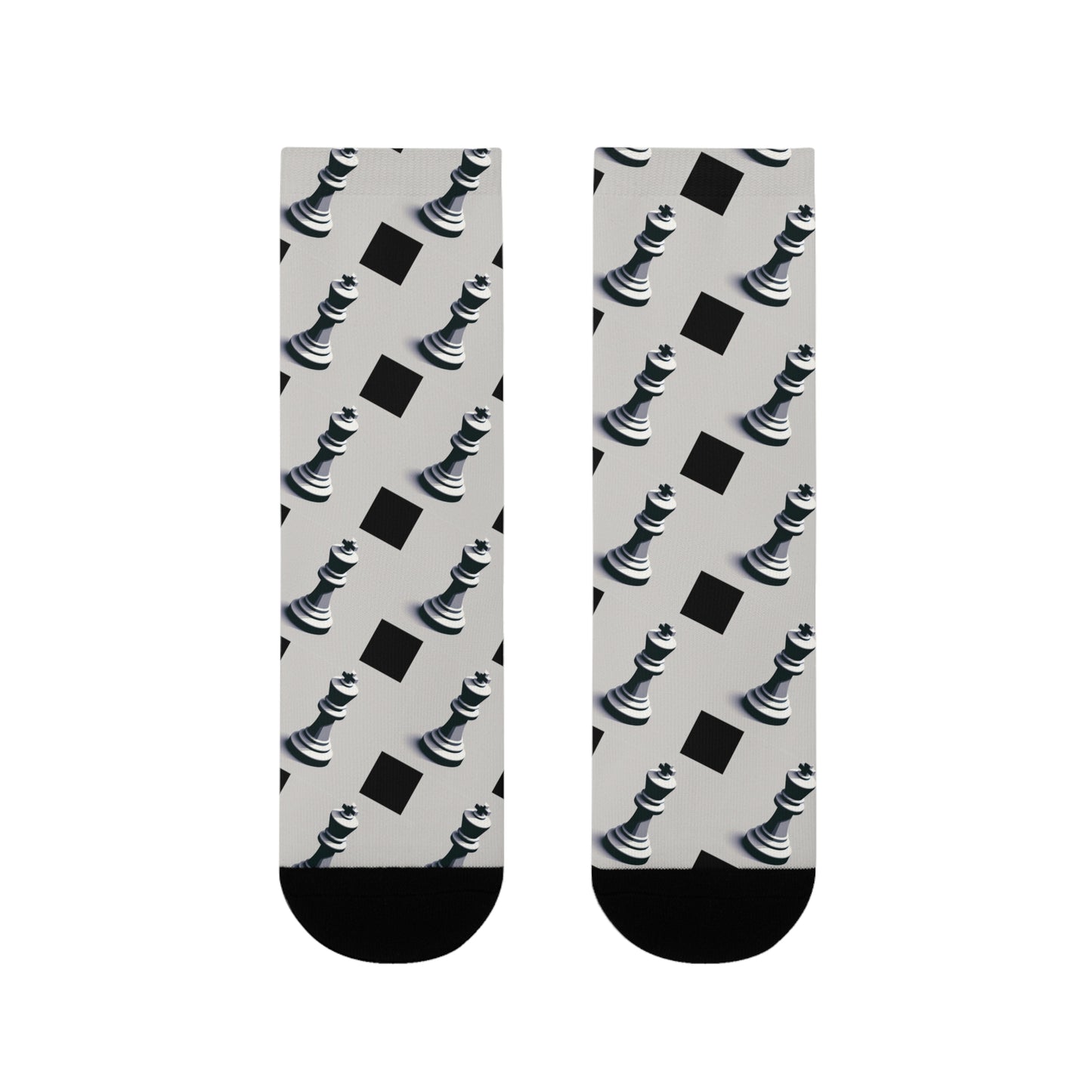 Fun Socks | Chess themed | Cool & Stylish Sublimation Crew Socks (EU)