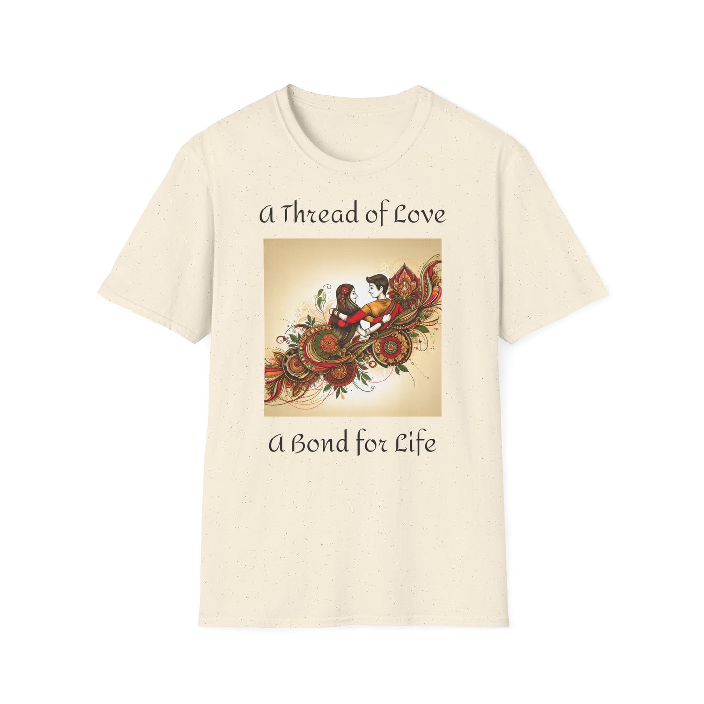 Women's T Shirt | A Thread of Love. A Bond for Life | Brother & Sister | India themed | Women's Softstyle T-Shirt