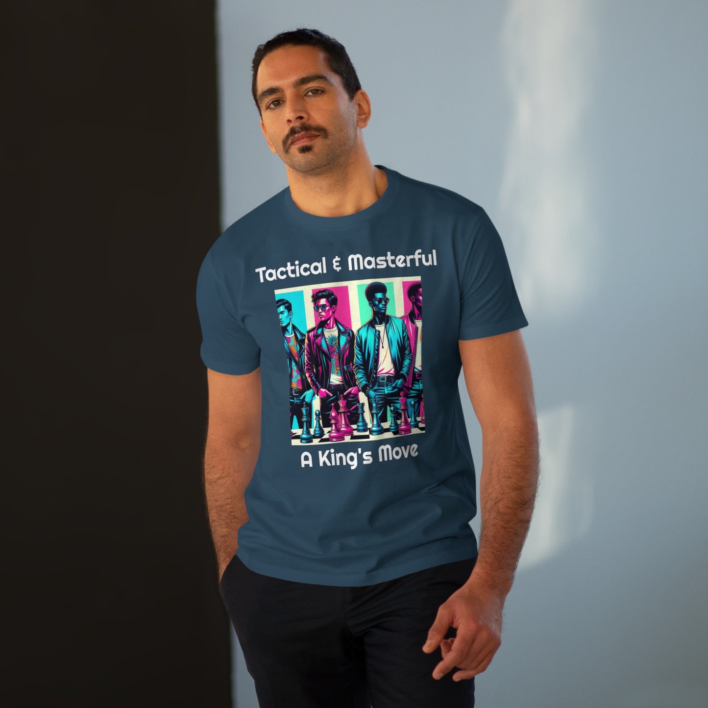 Men's T-Shirt | Tactical & Masterful - A King's Move | Bold & Stylish | Chess Themed | Men's Modern-fit Tee
