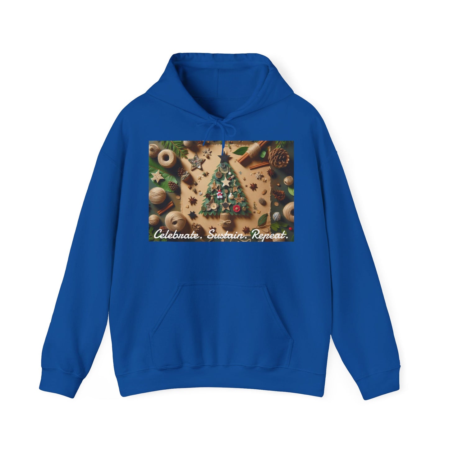 XXXL+ | Men's Hooded Sweatshirt - Celebrate. Sustain. Repeat.