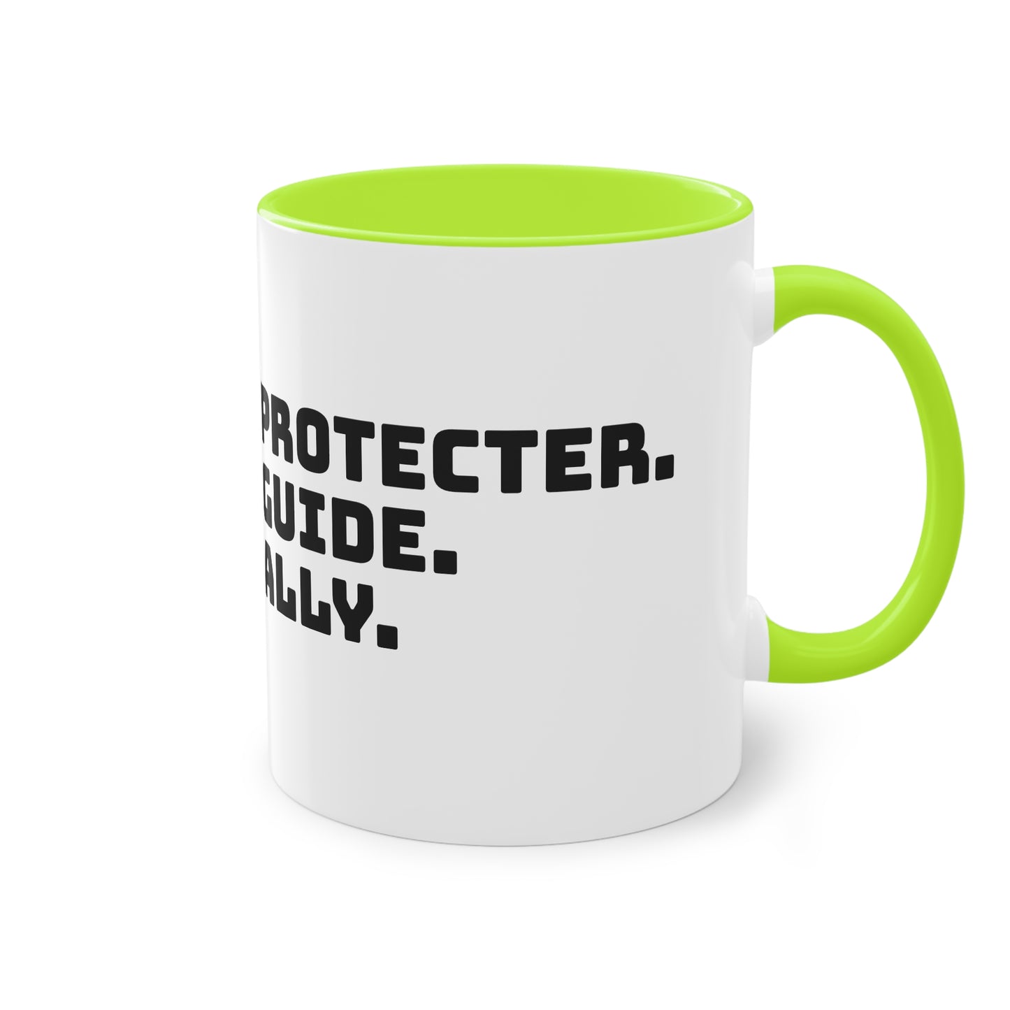Mug | Coffee Mug  | Protector. Guide. Ally. BEST BROTHER EVER |  Two-Tone Coffee Mug, 11oz