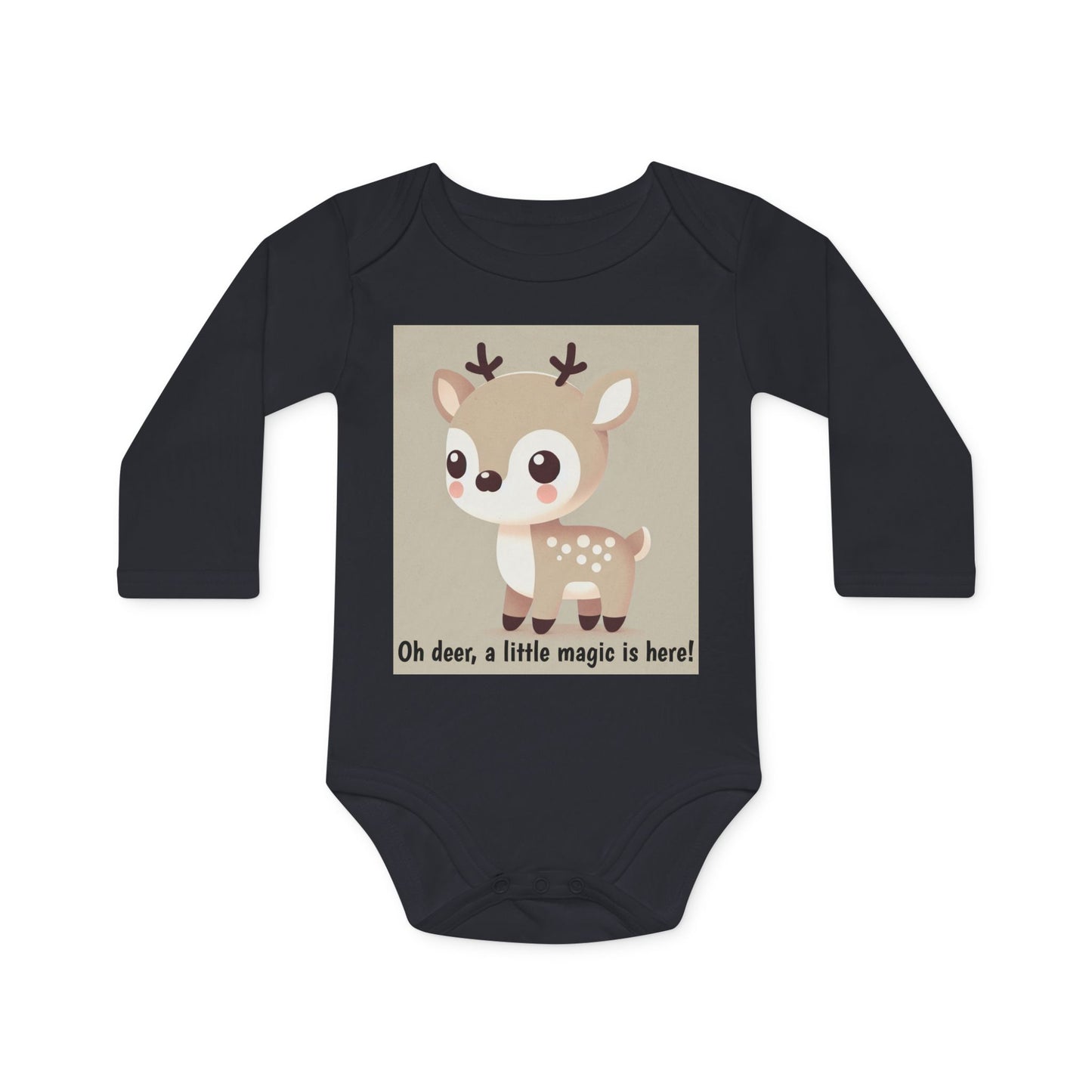 Baby Bodysuit - Reindeer Magic Organic Long-Sleeve