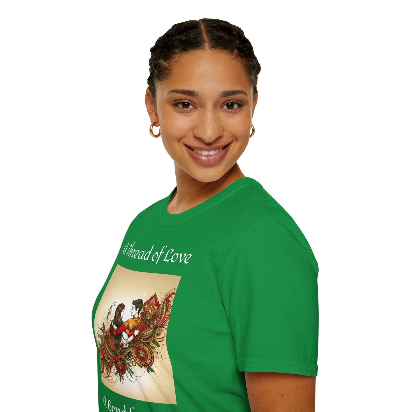 Women's T Shirt | A Thread of Love. A Bond for Life | Brother & Sister | India themed | Women's Softstyle T-Shirt