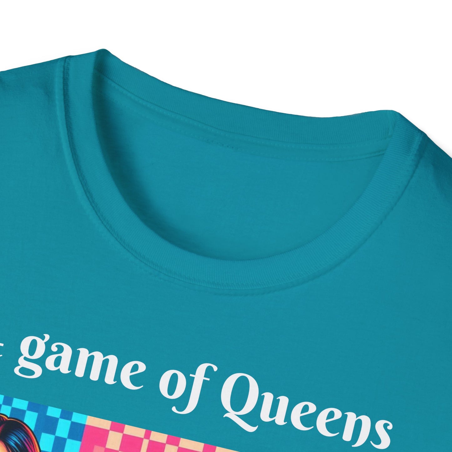 Women's T-Shirt | A Game of Queens. A Game for Queens. | Bold & Stylish | Chess themed | Women's Softstyle T-Shirt