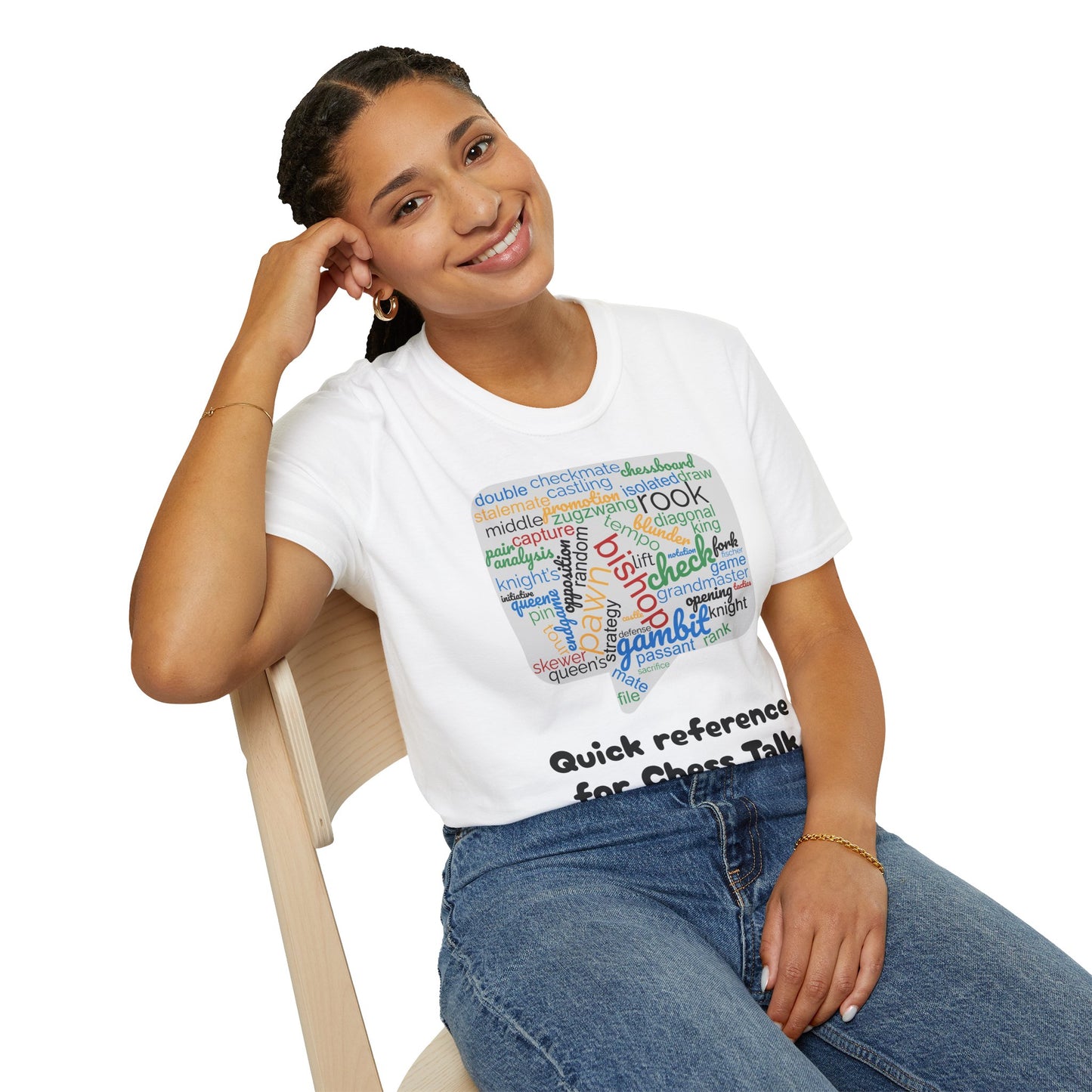 Women's T-Shirt | Quick Reference for Chess Talk | Funny | Chess themed | Women's Softstyle T-Shirt