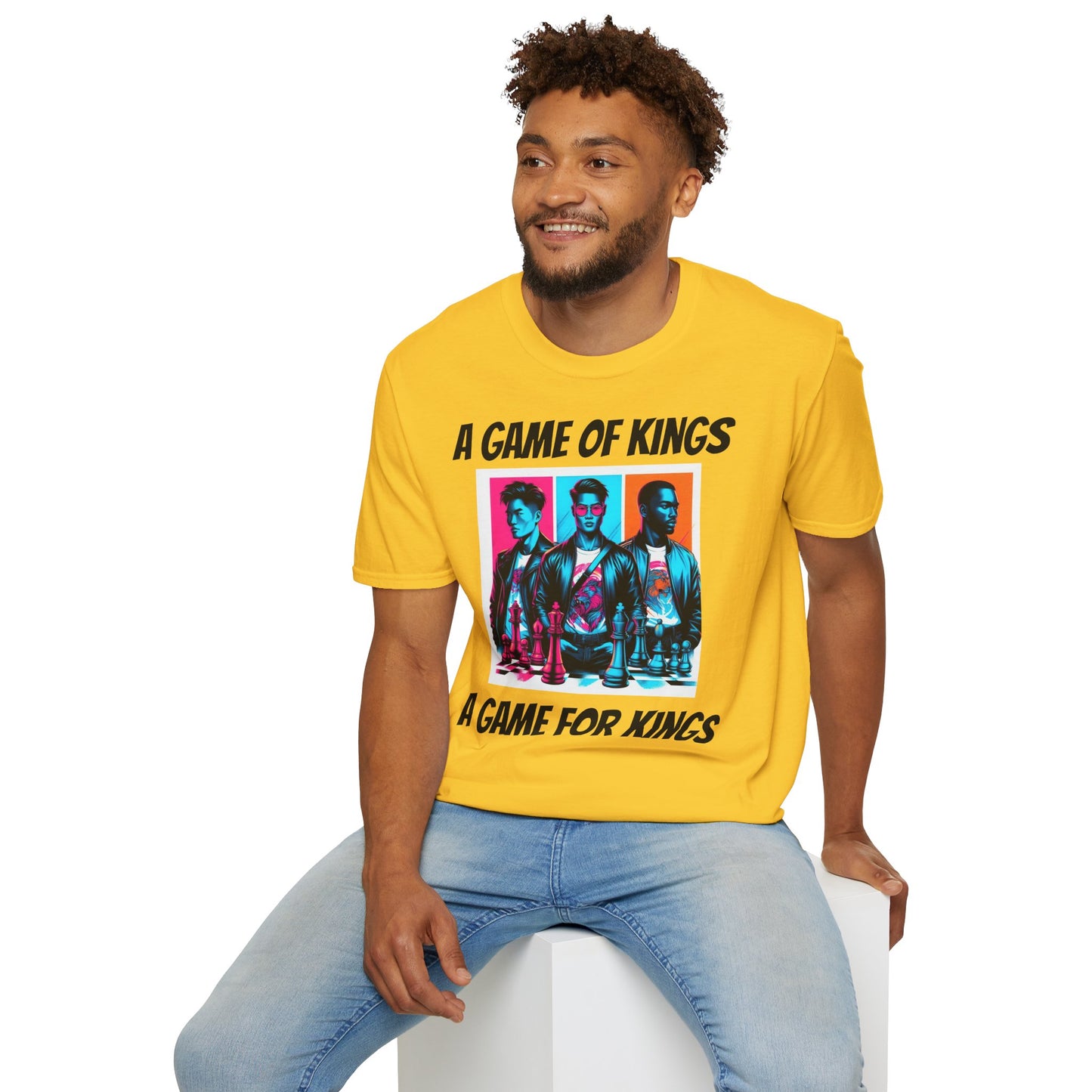 Men's T-Shirt | A Game of Kings. A Game for Kings | Bold & Stylish | Chess Themed | Men's Softstyle T-Shirt