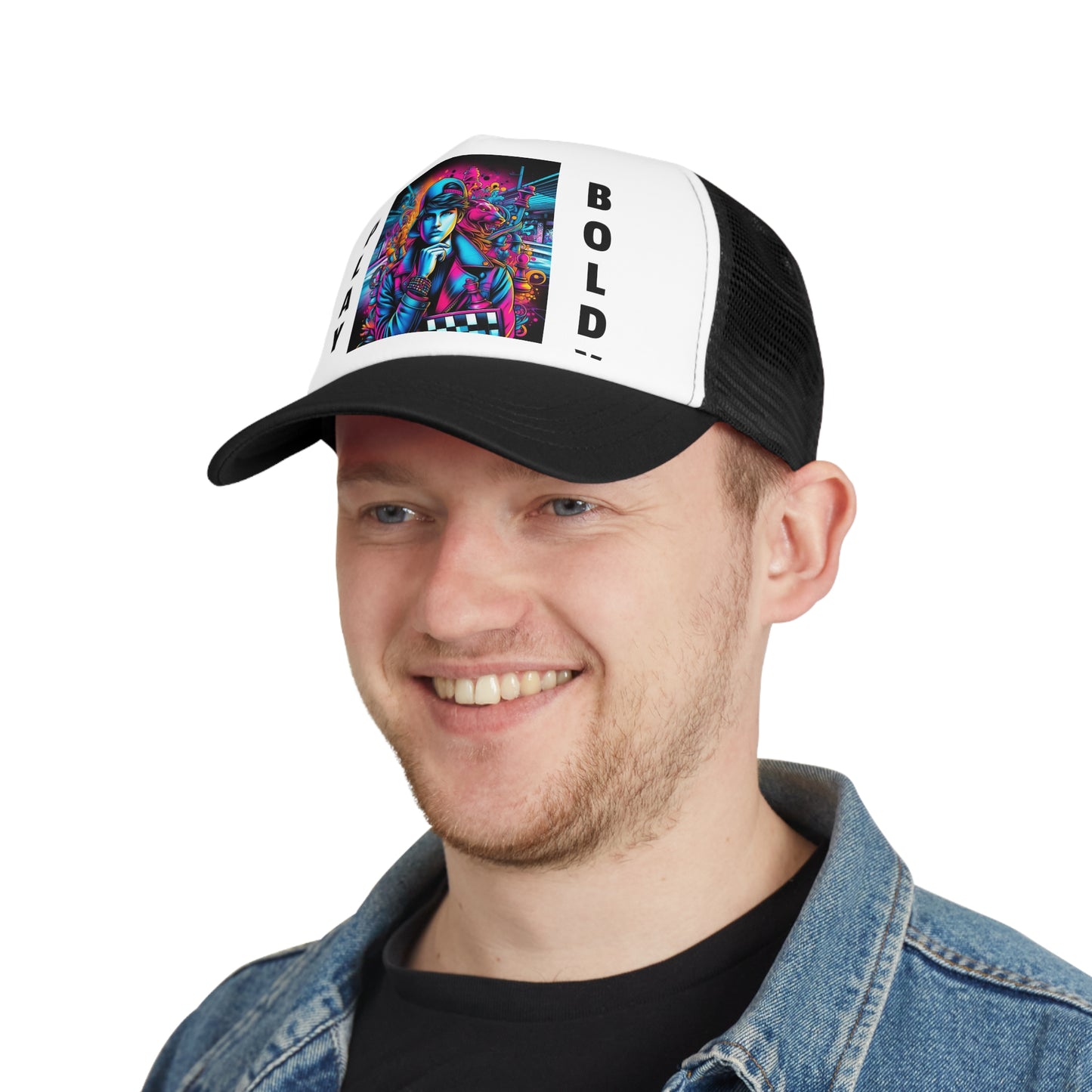 Men's Cap | Boys' Cap | Play Bold | Chess Themed | Cool & Stylish | Mesh Cap