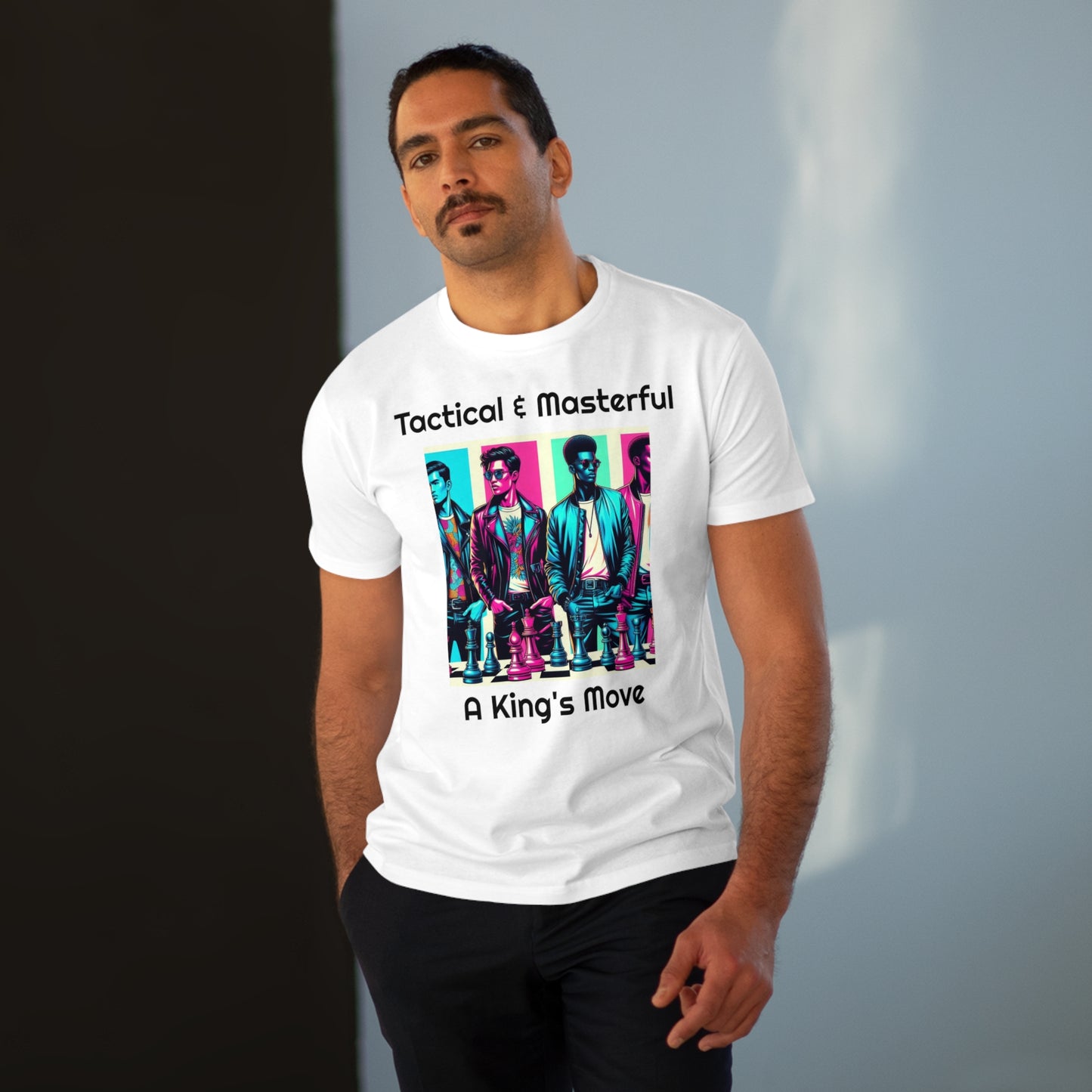 Men's T-Shirt | Tactical & Masterful - A King's Move | Bold & Stylish | Chess Themed | Men's Modern-fit Tee