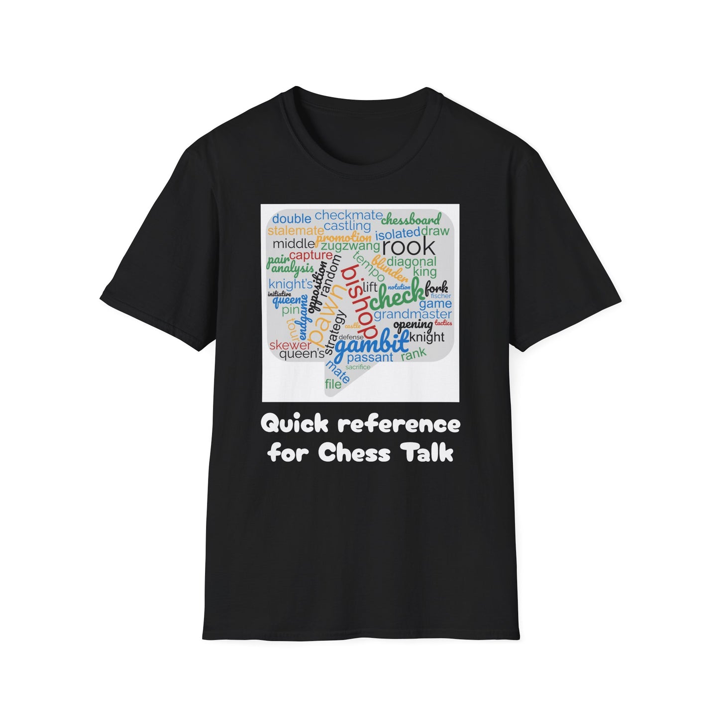 Women's T-Shirt | Quick Reference for Chess Talk | Funny | Chess themed | Women's Softstyle T-Shirt
