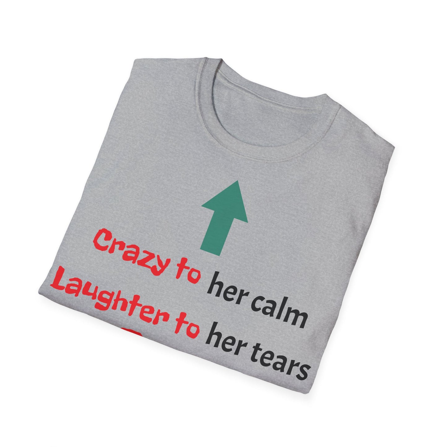 Men's T-Shirt | Crazy to Her Calm, Laughter to Her Tears, BEST BROTHER EVER | Brother & Sister | India Themed | Men's Softstyle T-Shirt