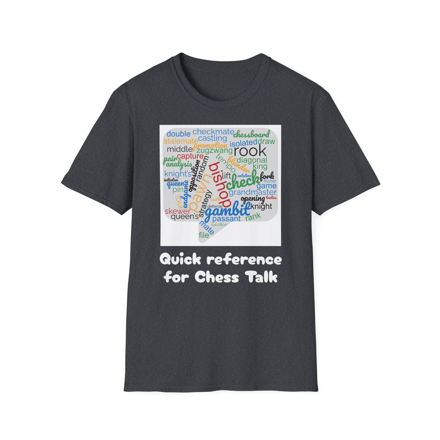Women's T-Shirt | Quick Reference for Chess Talk | Funny | Chess themed | Women's Softstyle T-Shirt