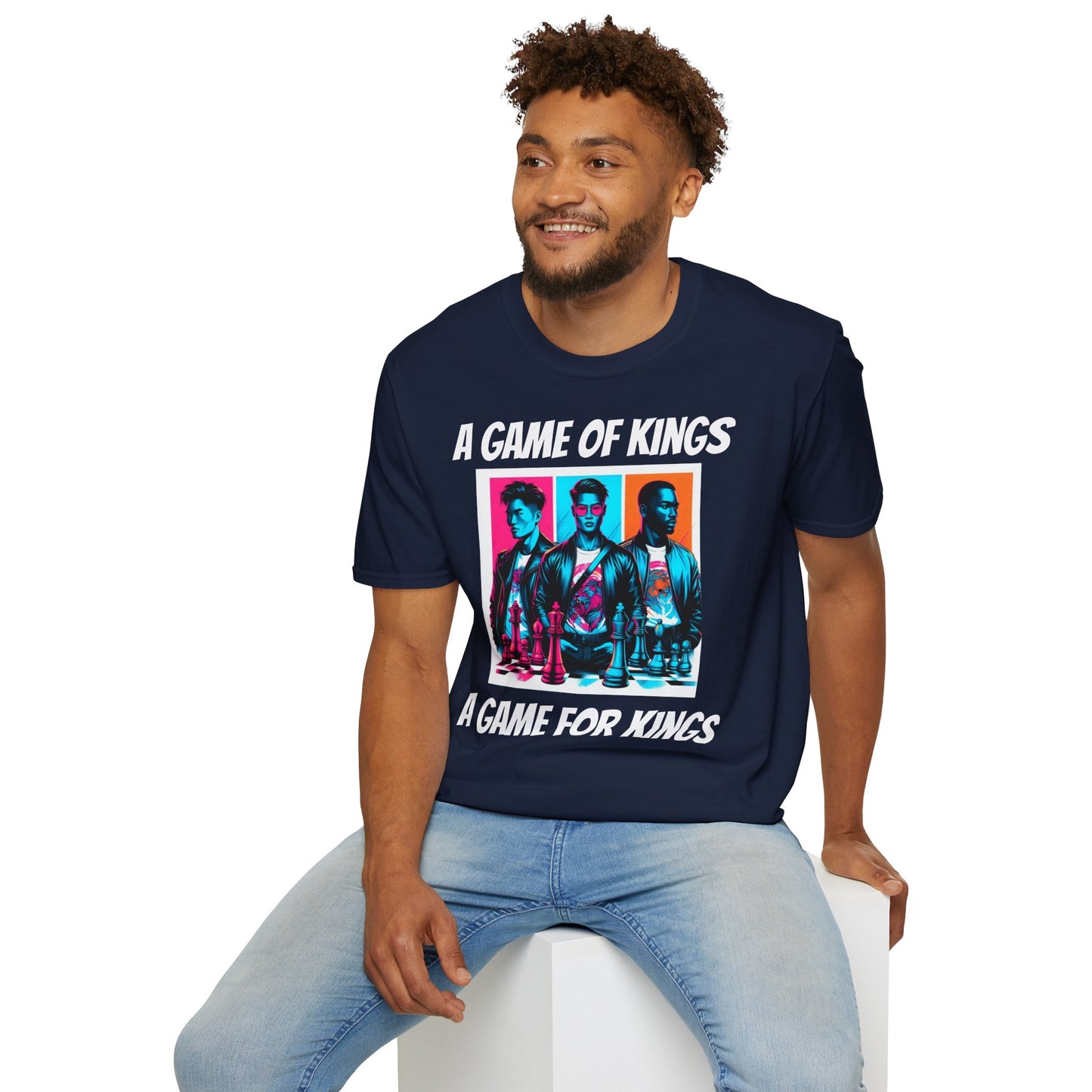 Men's T-Shirt | A Game of Kings. A Game for Kings | Bold & Stylish | Chess Themed | Men's Softstyle T-Shirt