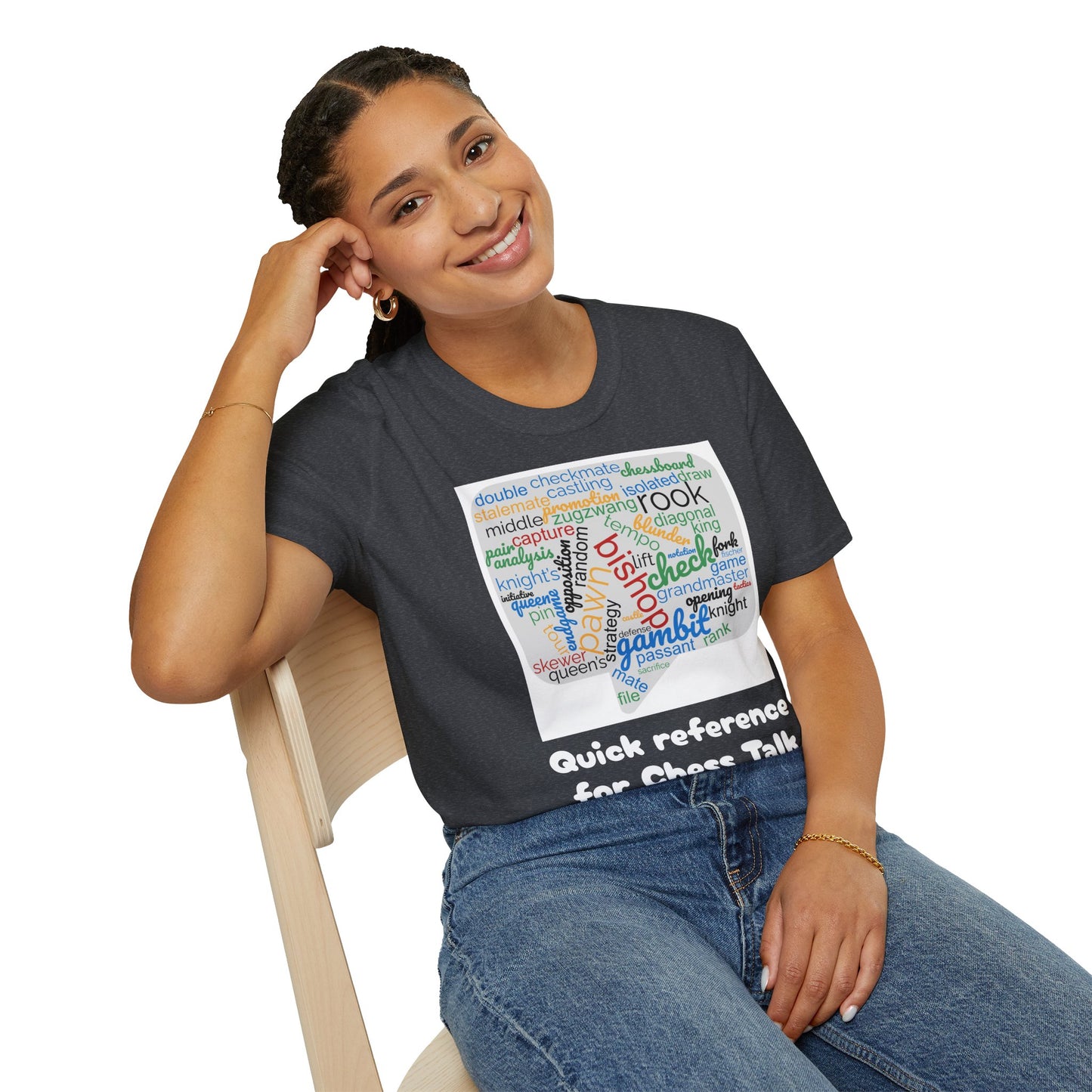 Women's T-Shirt | Quick Reference for Chess Talk | Funny | Chess themed | Women's Softstyle T-Shirt