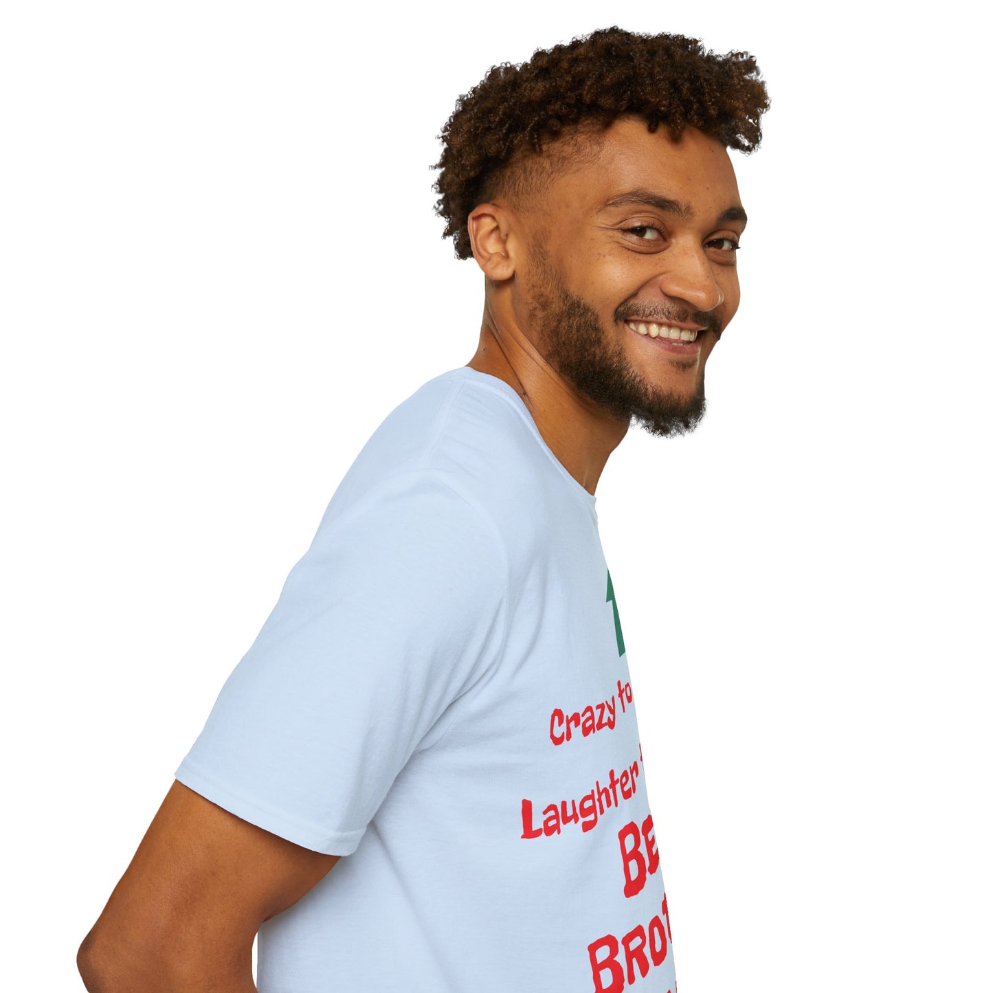 Men's T-Shirt | Crazy to Her Calm, Laughter to Her Tears, BEST BROTHER EVER | Brother & Sister | India Themed | Men's Softstyle T-Shirt