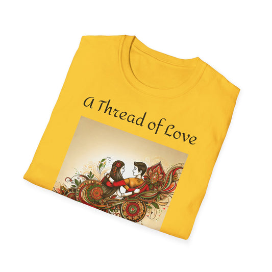 Women's T Shirt | A Thread of Love. A Bond for Life | Brother & Sister | India themed | Women's Softstyle T-Shirt