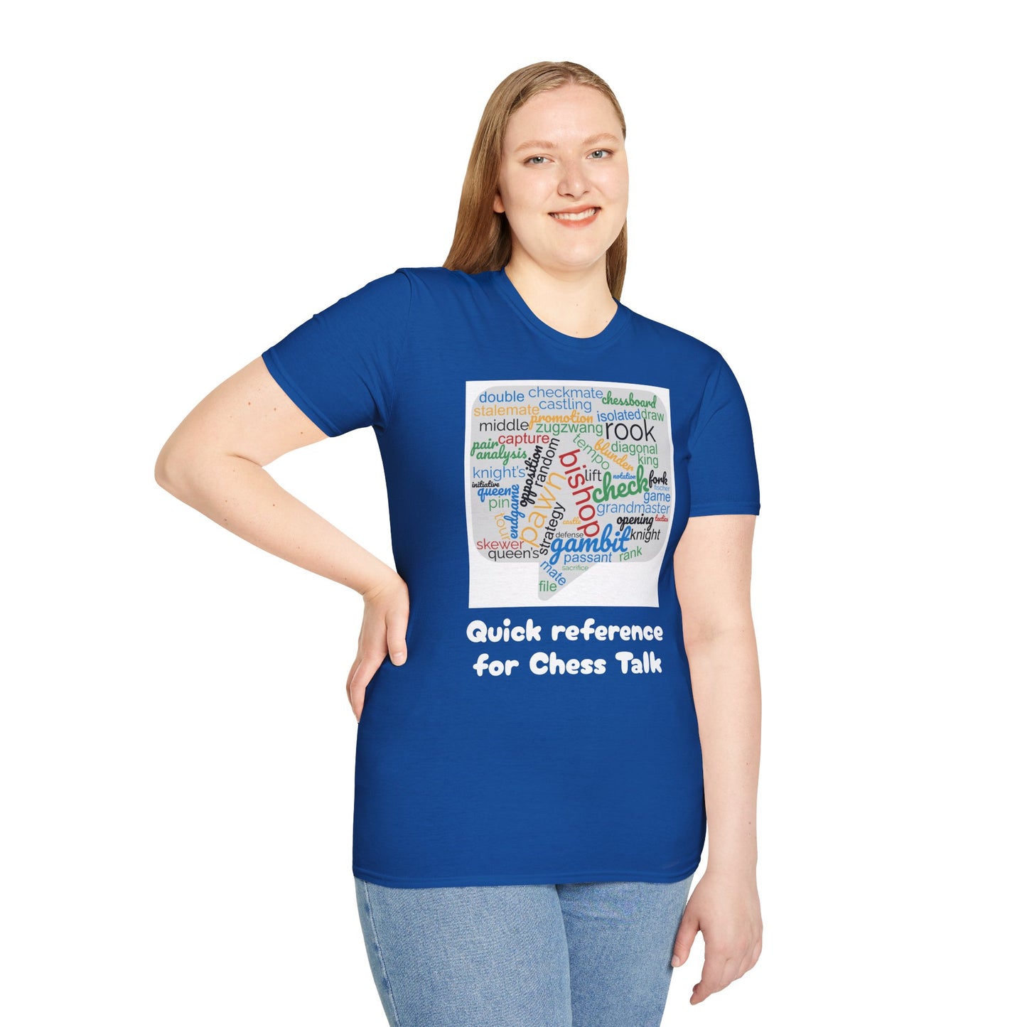 Women's T-Shirt | Quick Reference for Chess Talk | Funny | Chess themed | Women's Softstyle T-Shirt