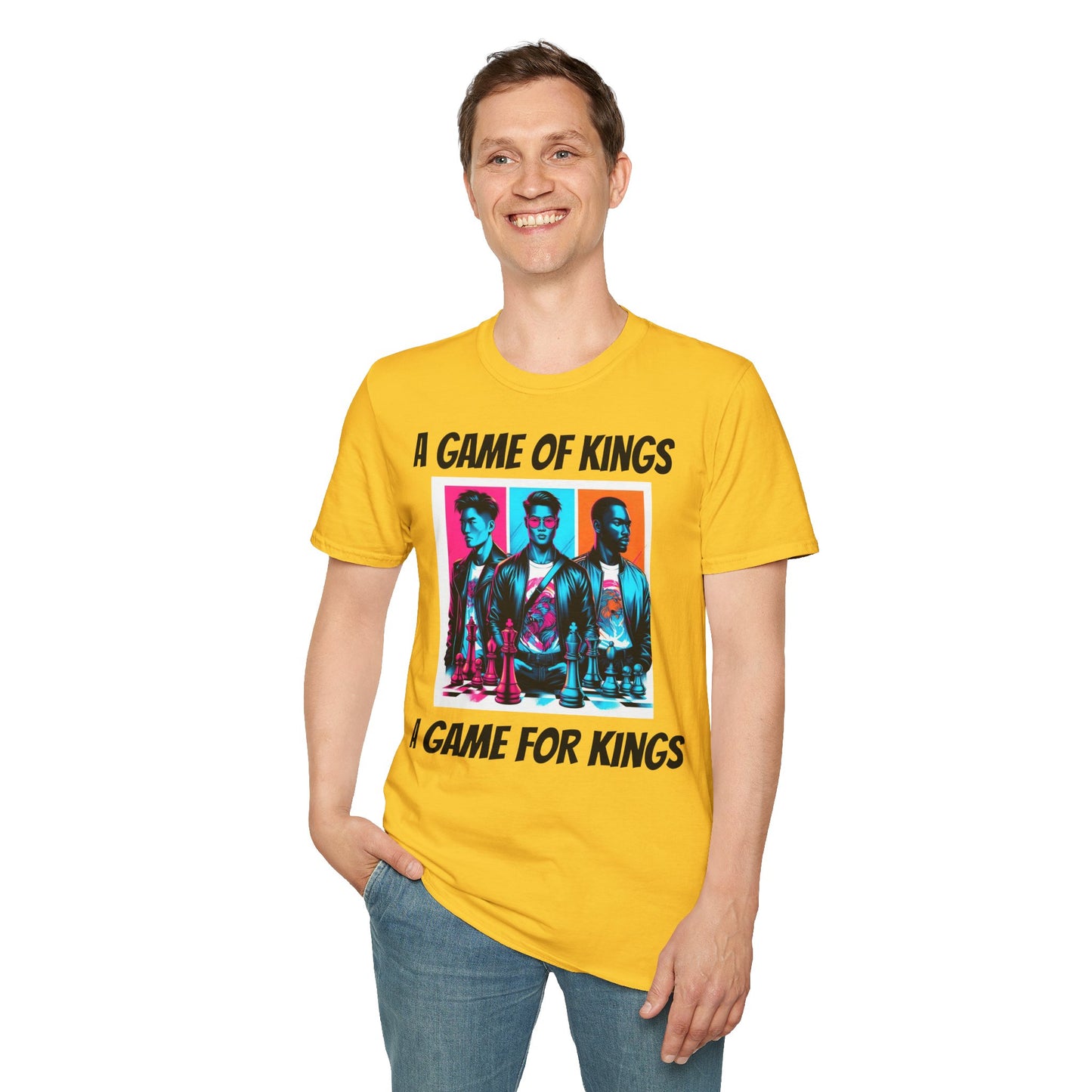 Men's T-Shirt | A Game of Kings. A Game for Kings | Bold & Stylish | Chess Themed | Men's Softstyle T-Shirt