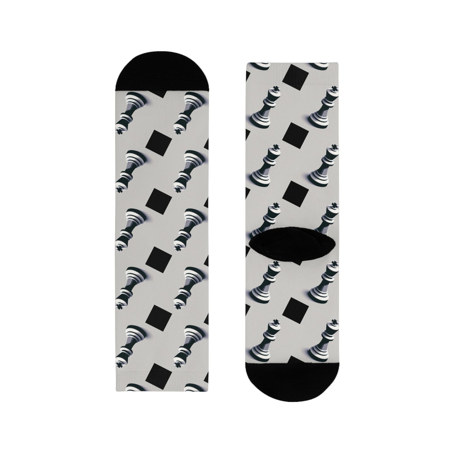 Fun Socks | Chess themed | Cool & Stylish Sublimation Crew Socks (EU)