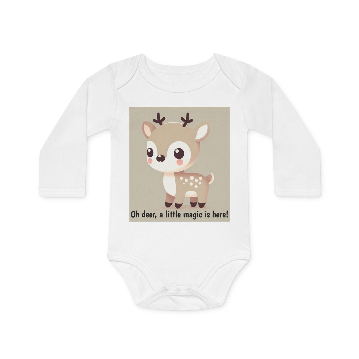 Baby Bodysuit - Reindeer Magic Organic Long-Sleeve