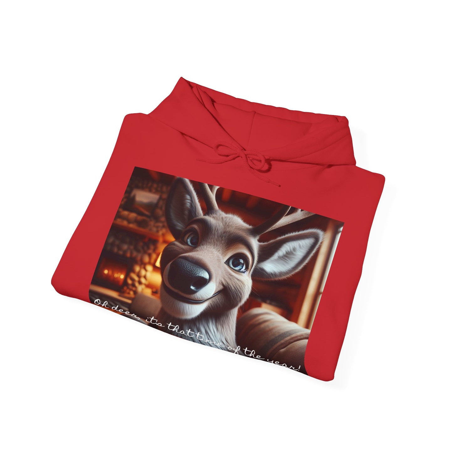 XXXL+ | Men's Hooded Sweatshirt - Oh deer, it's that time of the year!