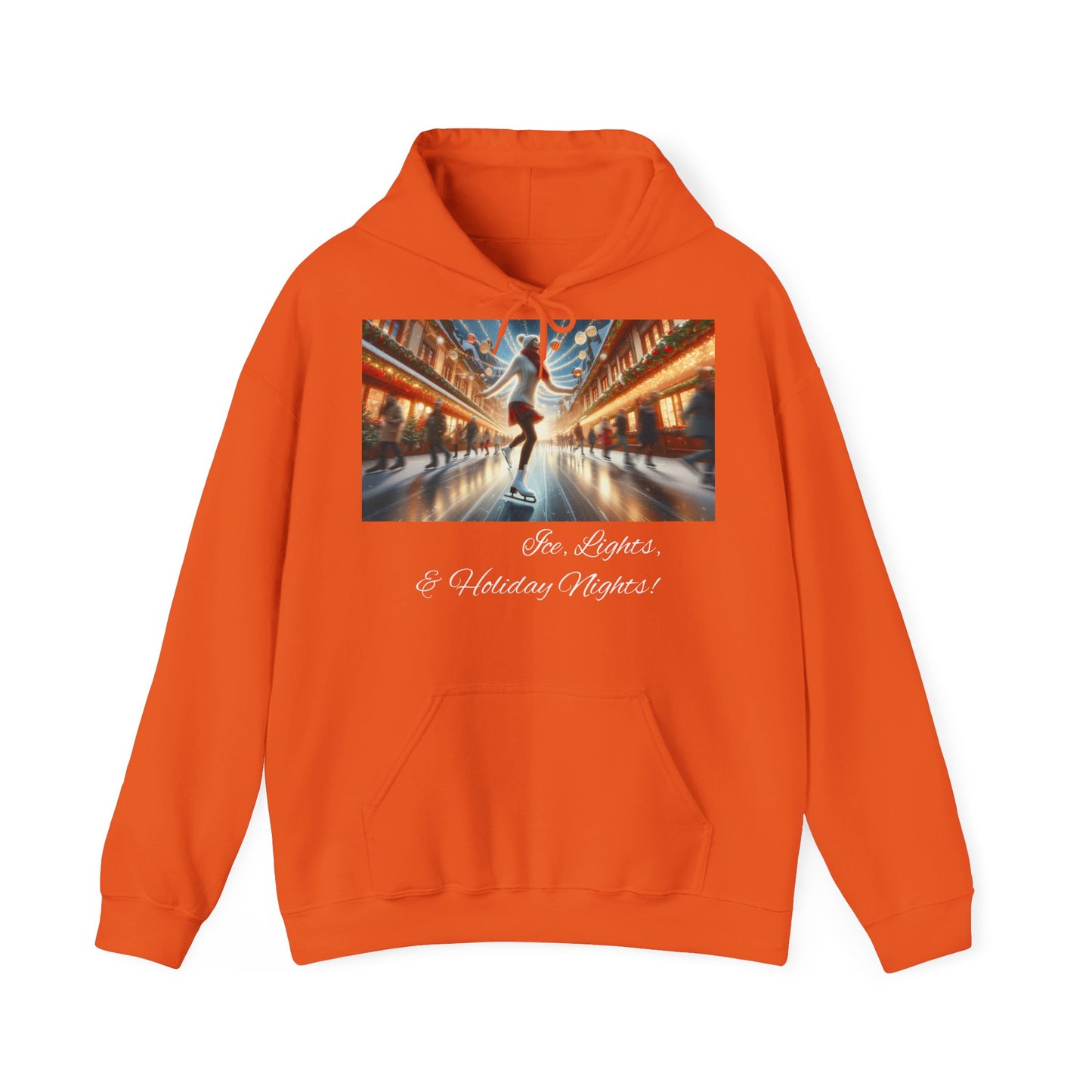 Women's Hooded Sweatshirt - Ice, Lights, & Holiday Nights! Design 02