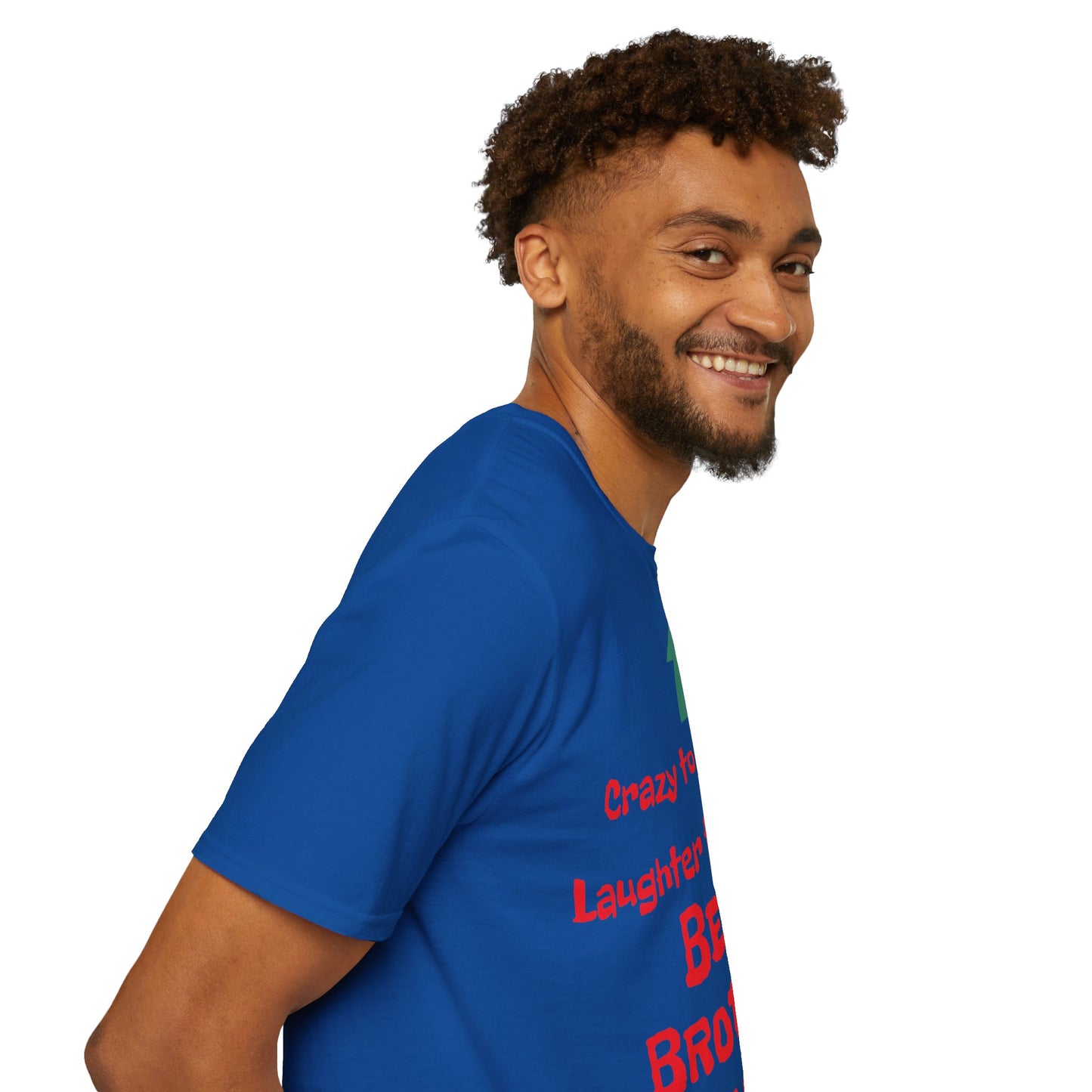Men's T-Shirt | Crazy to Her Calm, Laughter to Her Tears, BEST BROTHER EVER | Brother & Sister | India Themed | Men's Softstyle T-Shirt