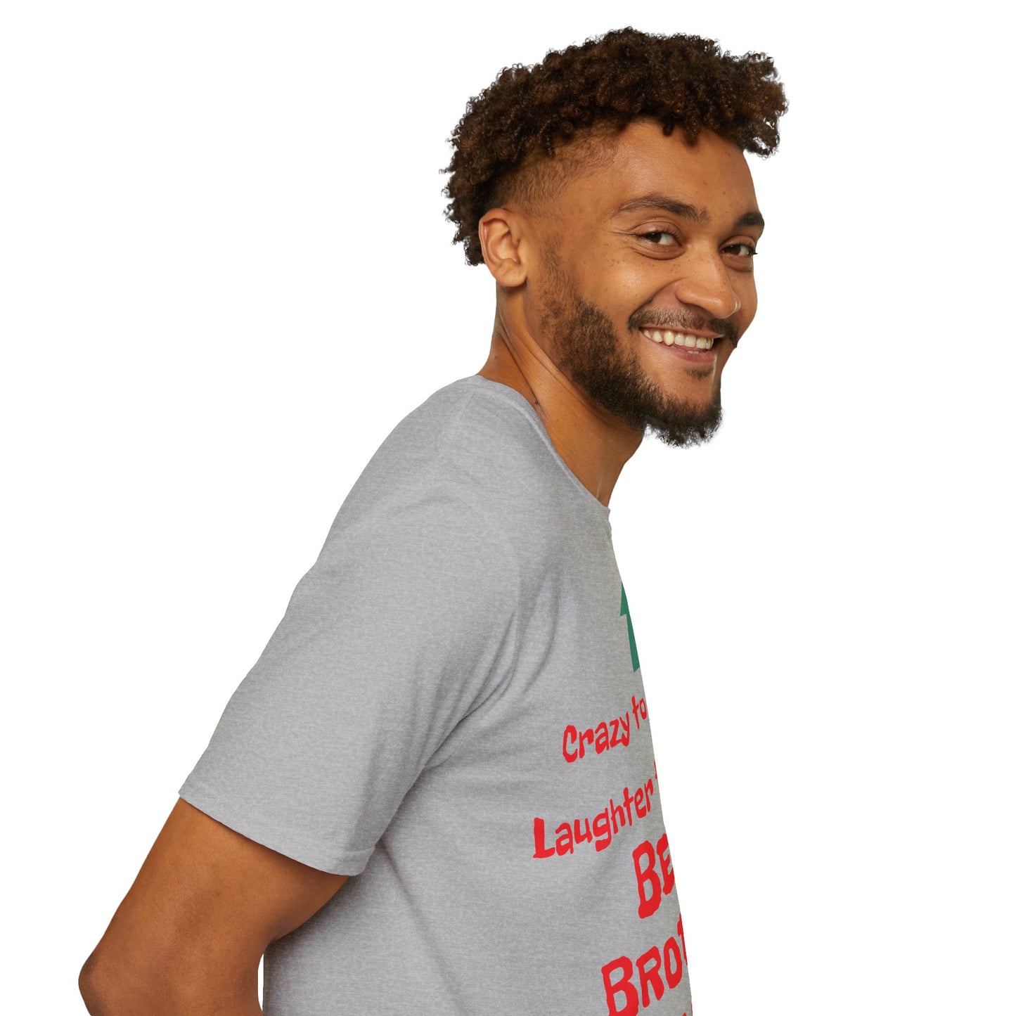 Men's T-Shirt | Crazy to Her Calm, Laughter to Her Tears, BEST BROTHER EVER | Brother & Sister | India Themed | Men's Softstyle T-Shirt