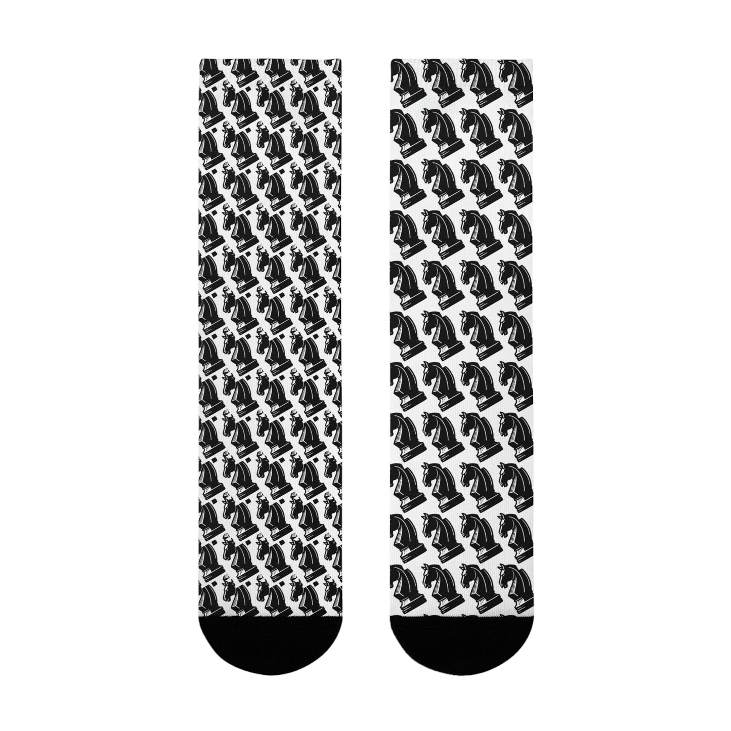 Fun Socks | Knight Army | Chess themed | Cool & Stylish Sublimation Crew Socks (EU)