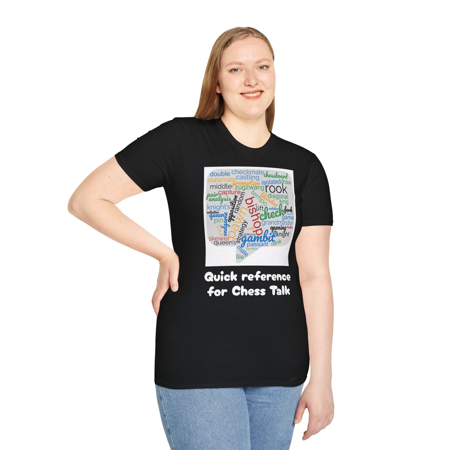 Women's T-Shirt | Quick Reference for Chess Talk | Funny | Chess themed | Women's Softstyle T-Shirt