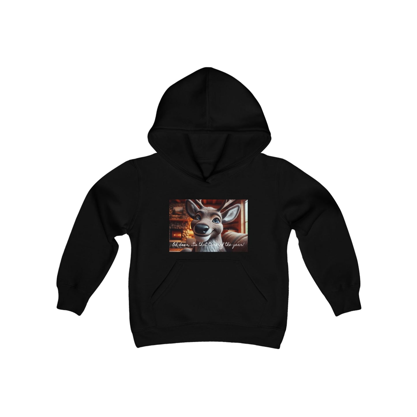 Girls' Hooded Sweatshirt - Oh Deer, It's That Time of the Year