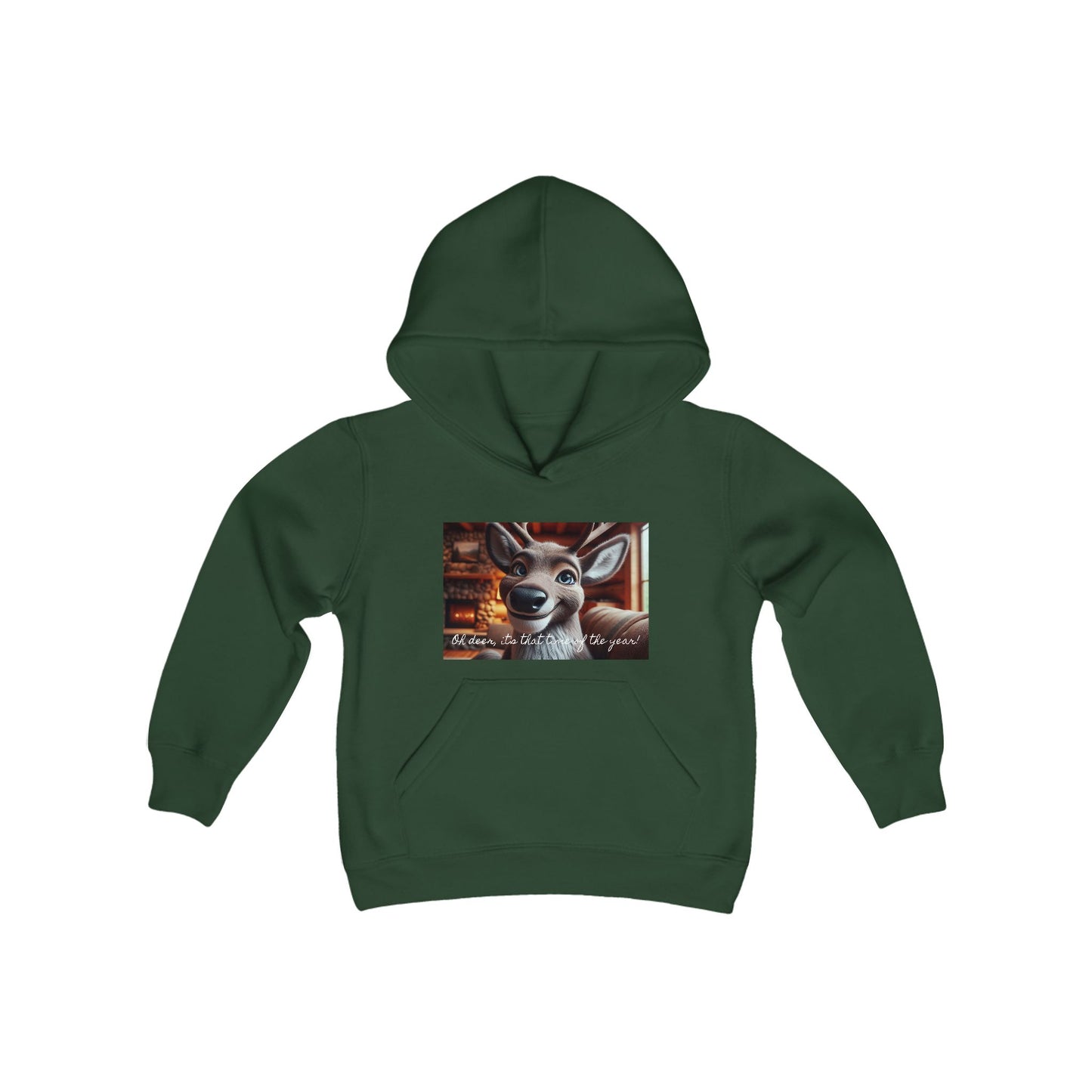 Girls' Hooded Sweatshirt - Oh Deer, It's That Time of the Year
