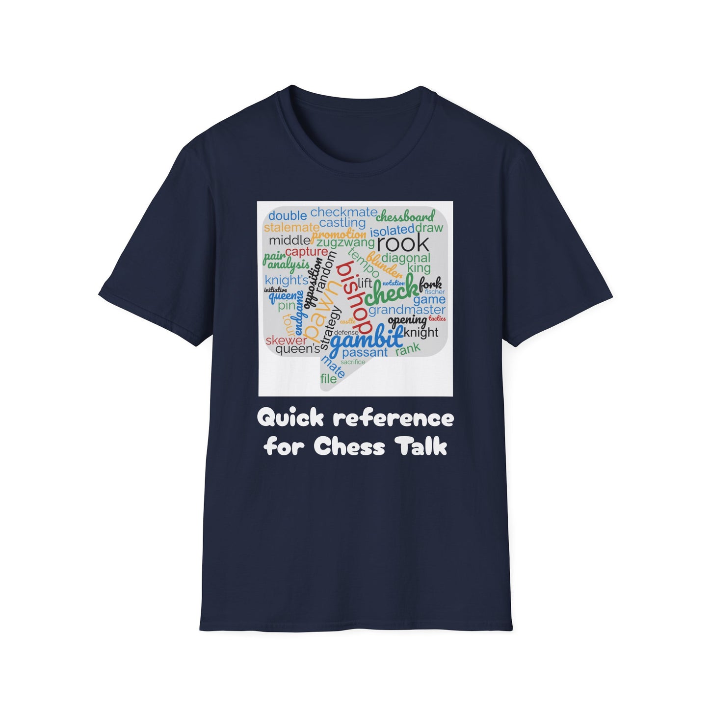 Women's T-Shirt | Quick Reference for Chess Talk | Funny | Chess themed | Women's Softstyle T-Shirt