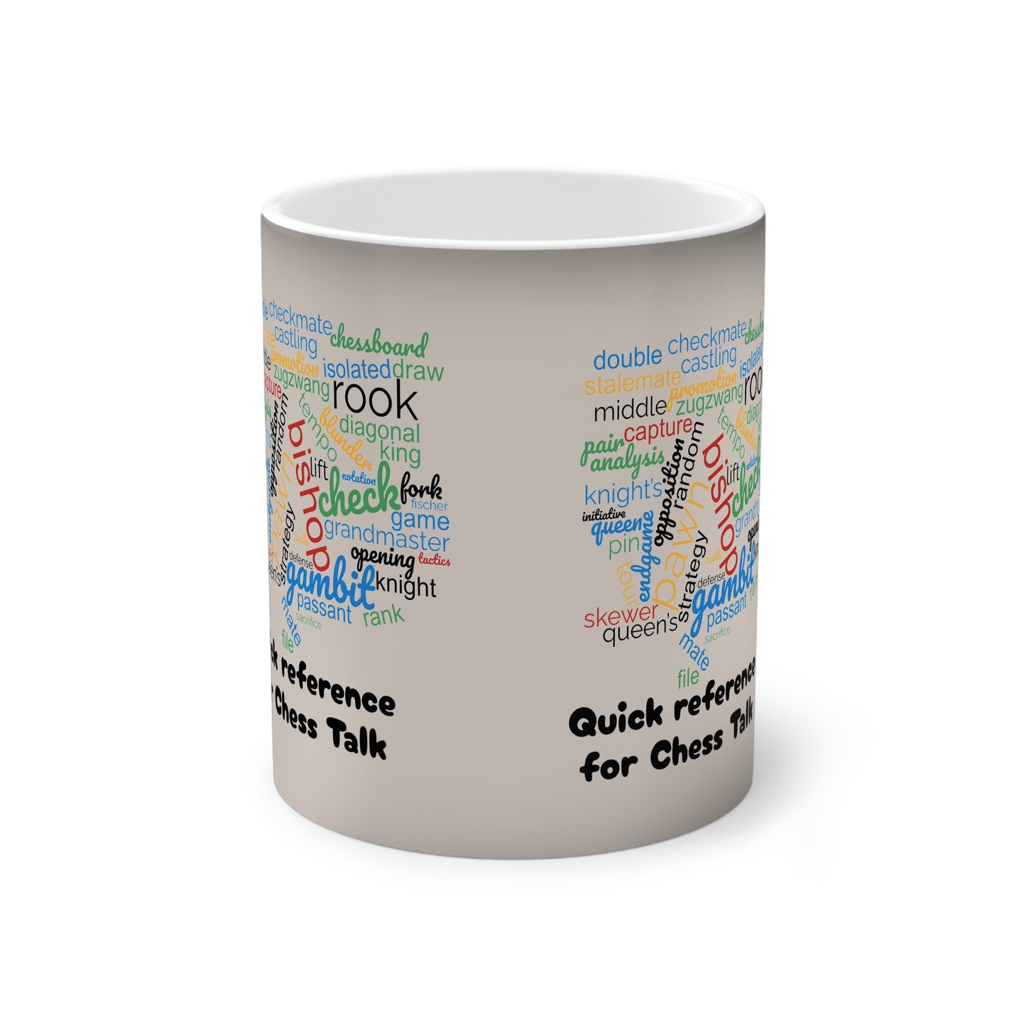 Coffee Mug | A quick reference for Chess talk | Chess themed | Mugs| Color-Changing Mug, 11oz