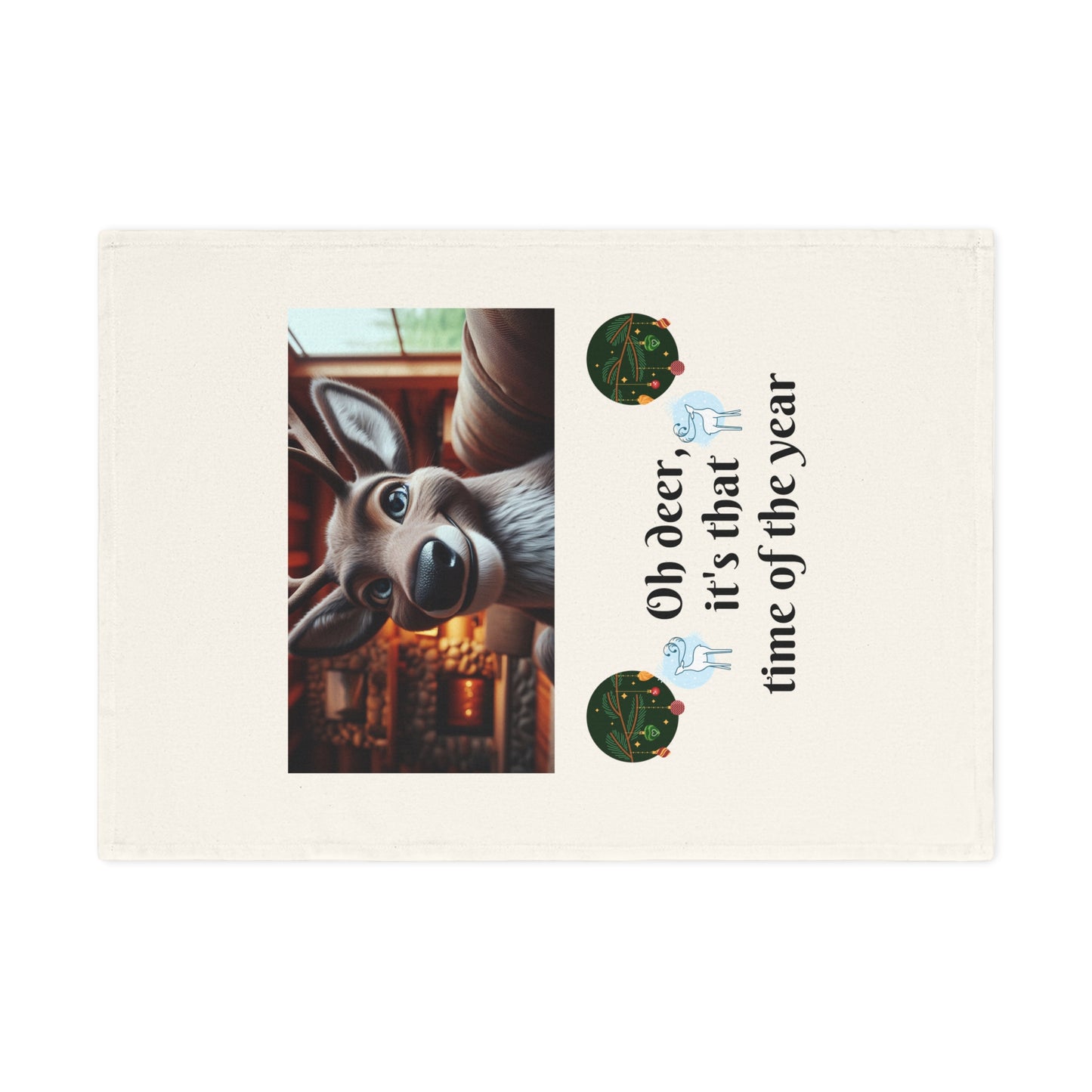 Kitchen Tea Towel - Oh deer, it's that time of the year