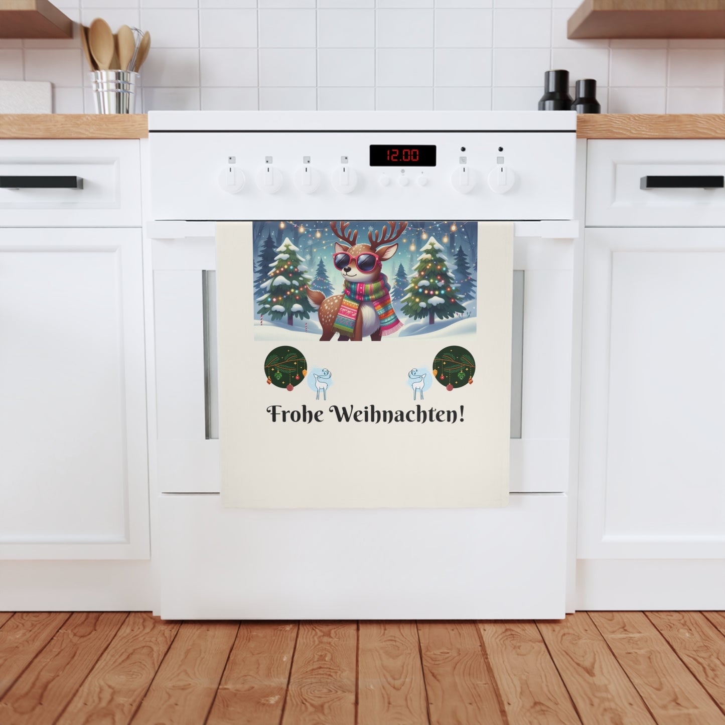 Kitchen Tea Towel - Frohe Weihnachten!