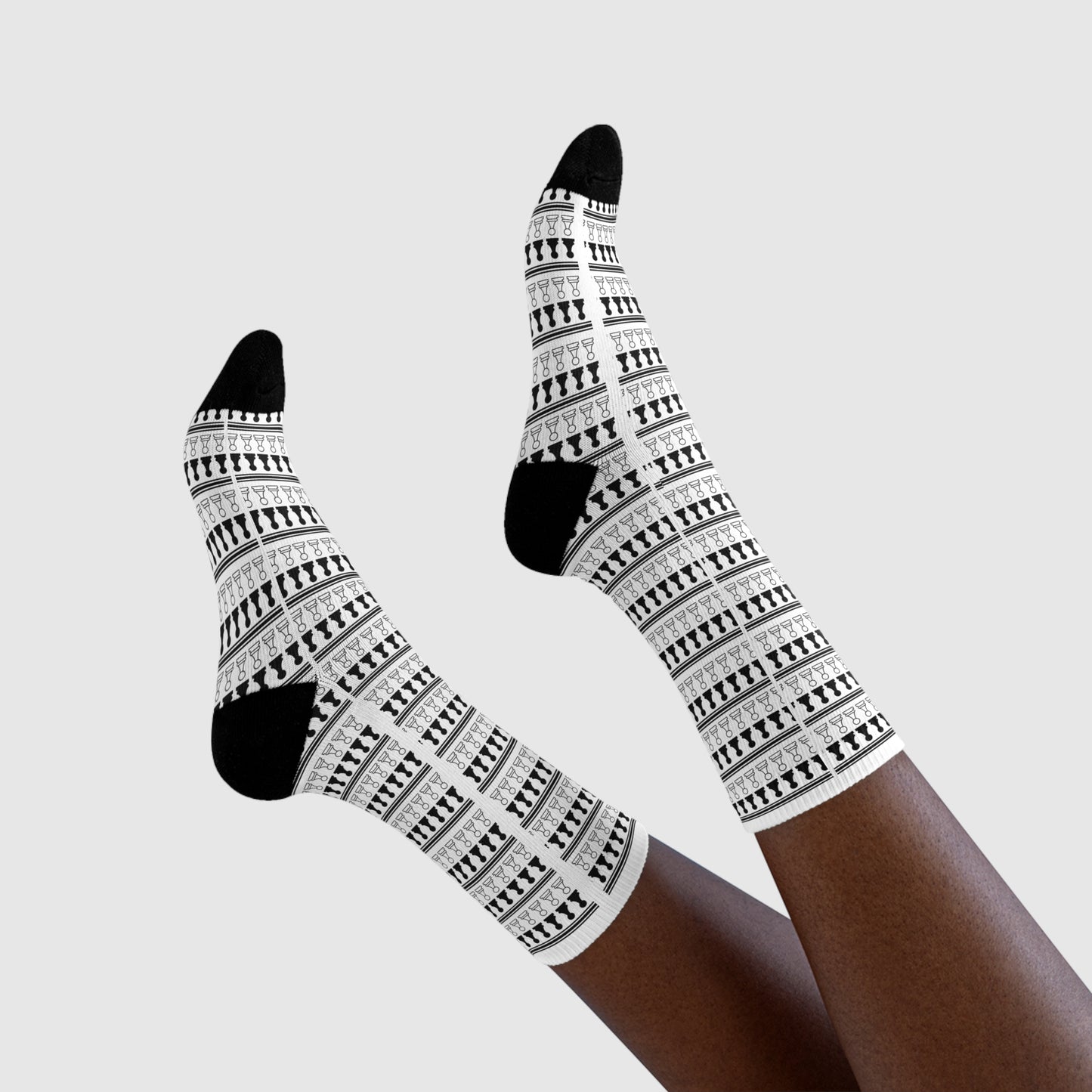 Fun Socks | Chess themed | Pawn Army | Cool & Stylish Sublimation Crew Socks (EU)