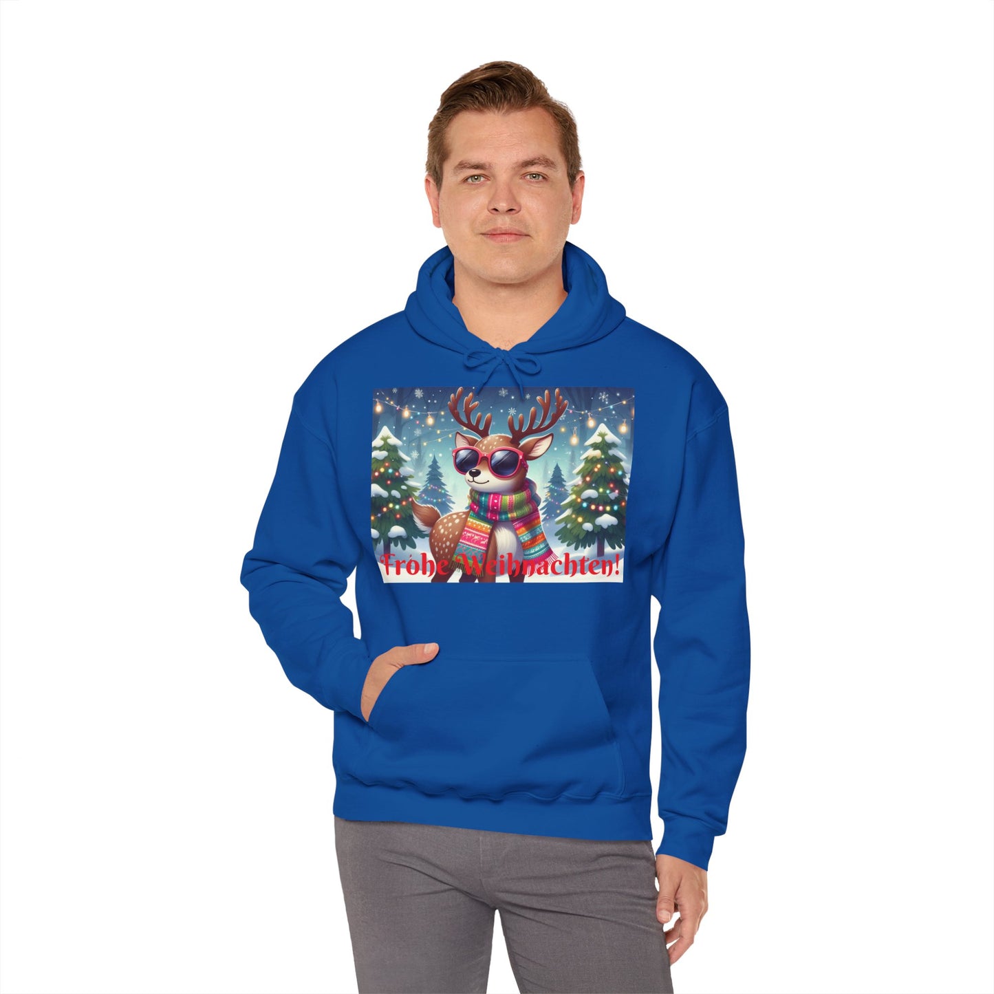 XXXL+ | Men's Hooded Sweatshirt - Frohe Weihnachten!