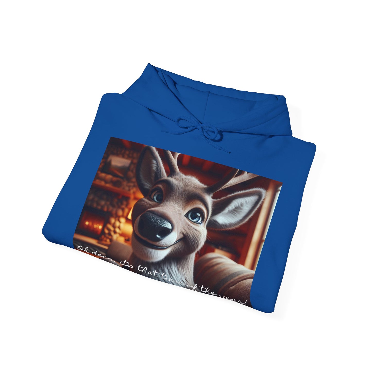 XXXL+ | Men's Hooded Sweatshirt - Oh deer, it's that time of the year!