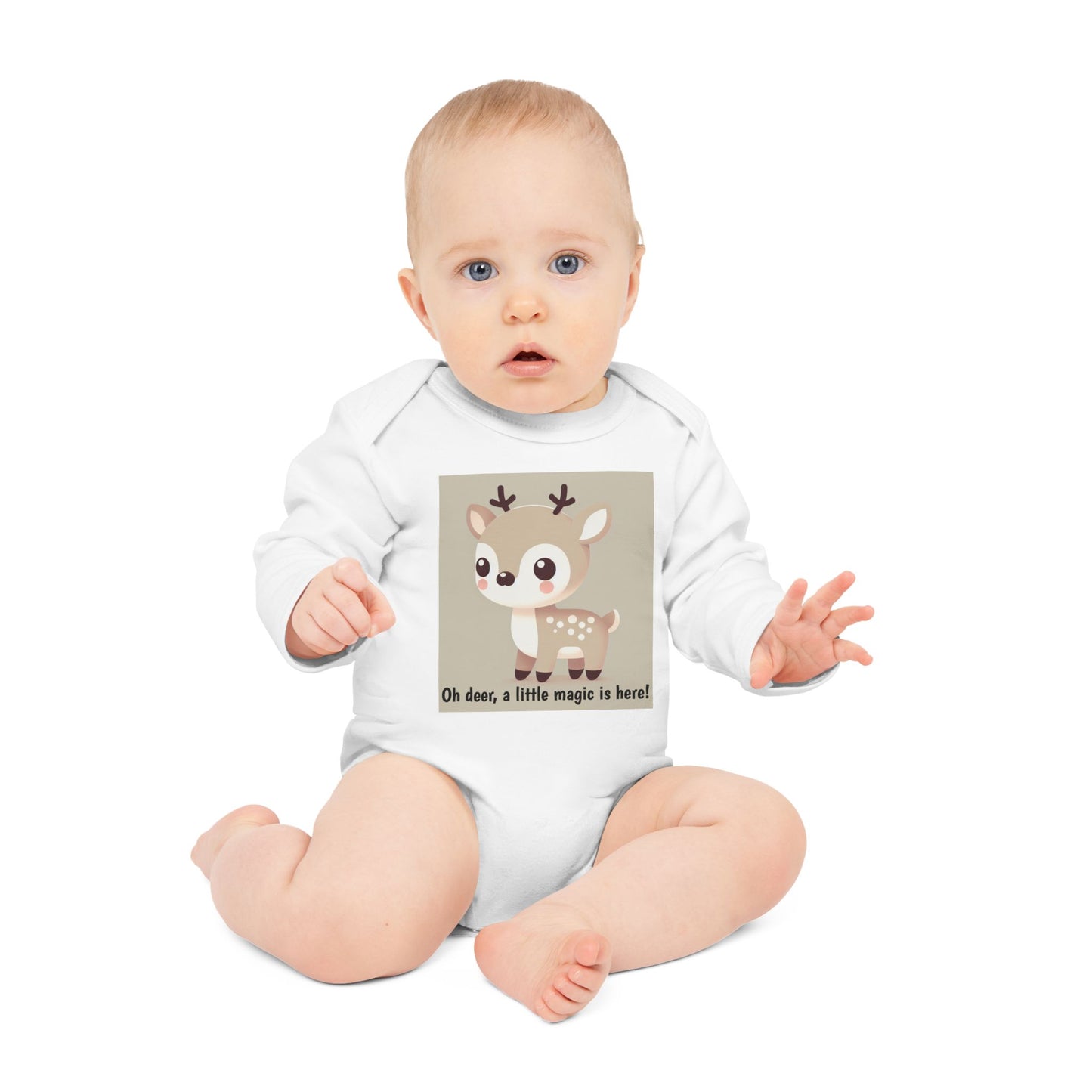 Baby Bodysuit - Reindeer Magic Organic Long-Sleeve