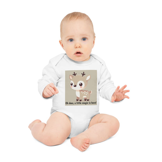 Baby Bodysuit - Reindeer Magic Organic Long-Sleeve