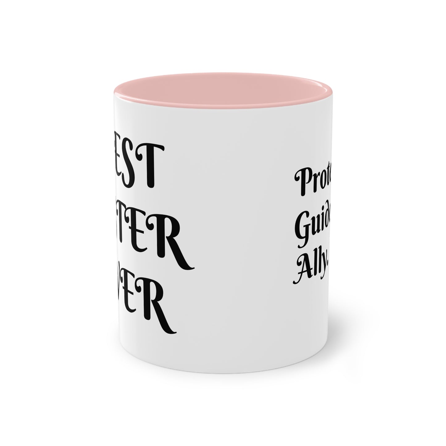 Coffee Mug | Protector. Guide. Ally. BEST SISTER EVER | Two-Tone Coffee Mug, 11oz