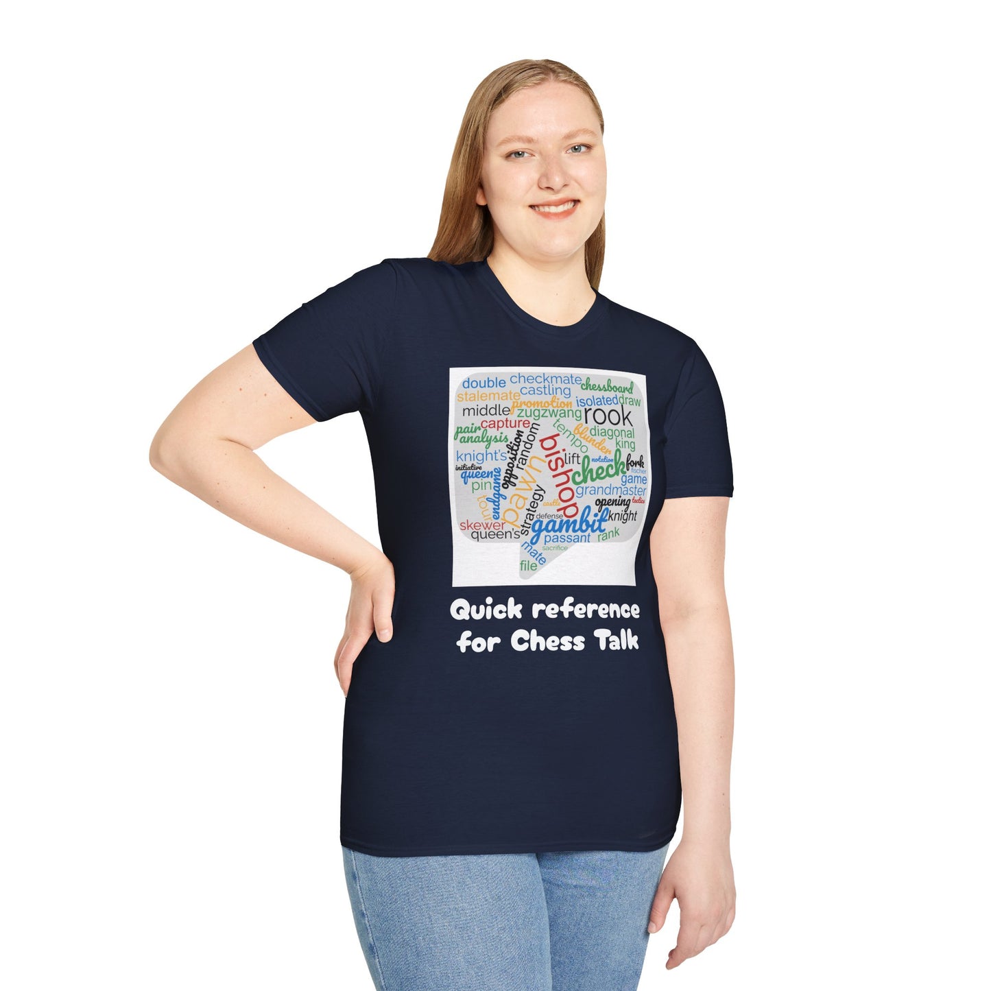 Women's T-Shirt | Quick Reference for Chess Talk | Funny | Chess themed | Women's Softstyle T-Shirt