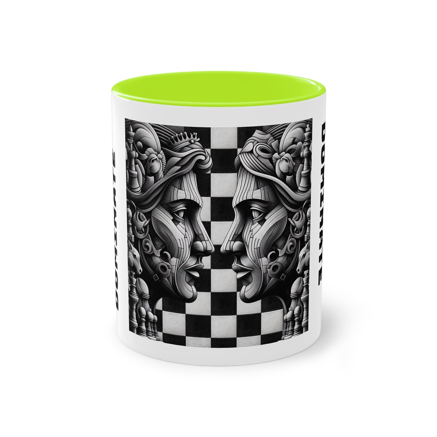 Coffee Mug | Chess themed Coffee Mug | Strategize. Execute. Dominate. Coffee Mug | Two-Tone Coffee Mug, 11oz