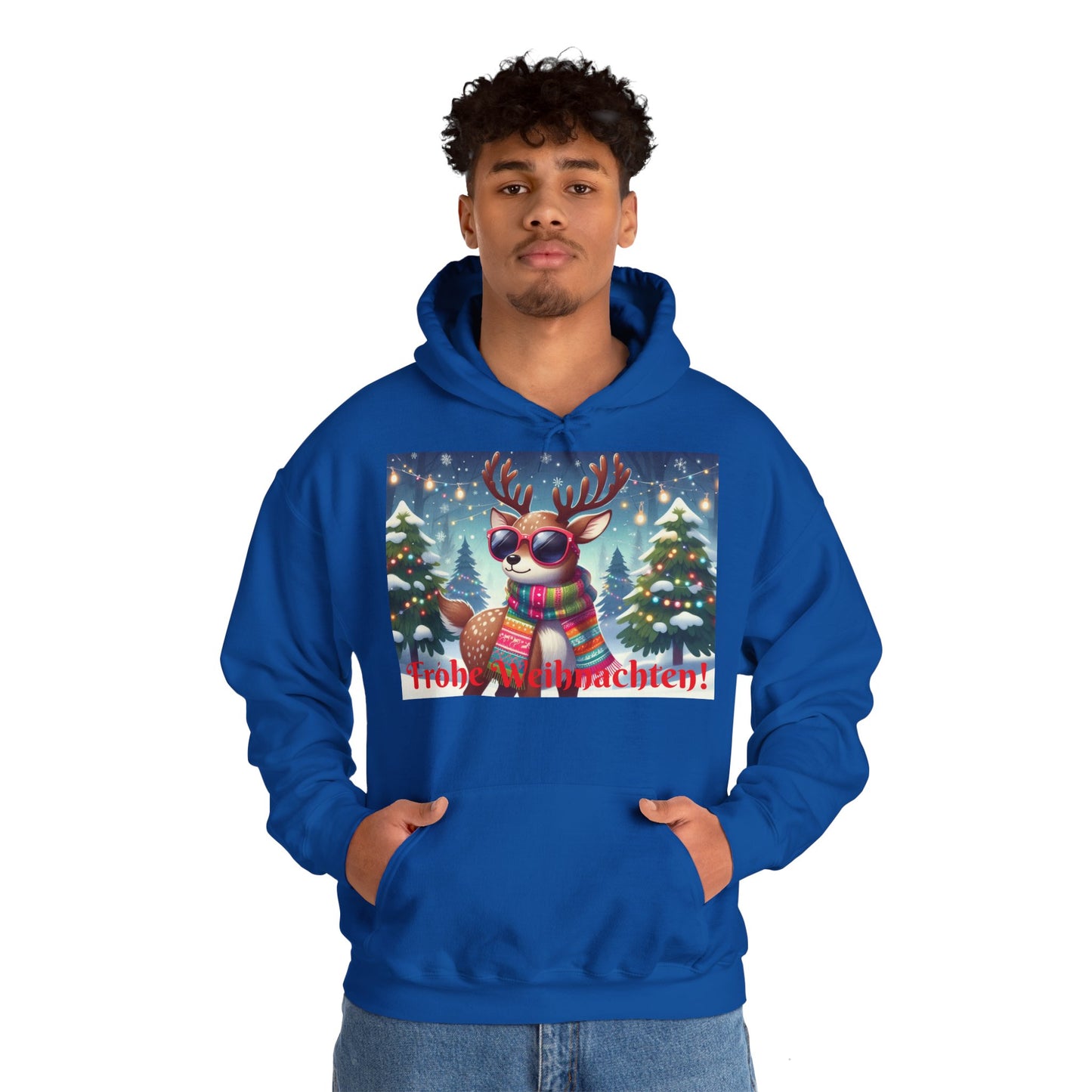 XXXL+ | Men's Hooded Sweatshirt - Frohe Weihnachten!