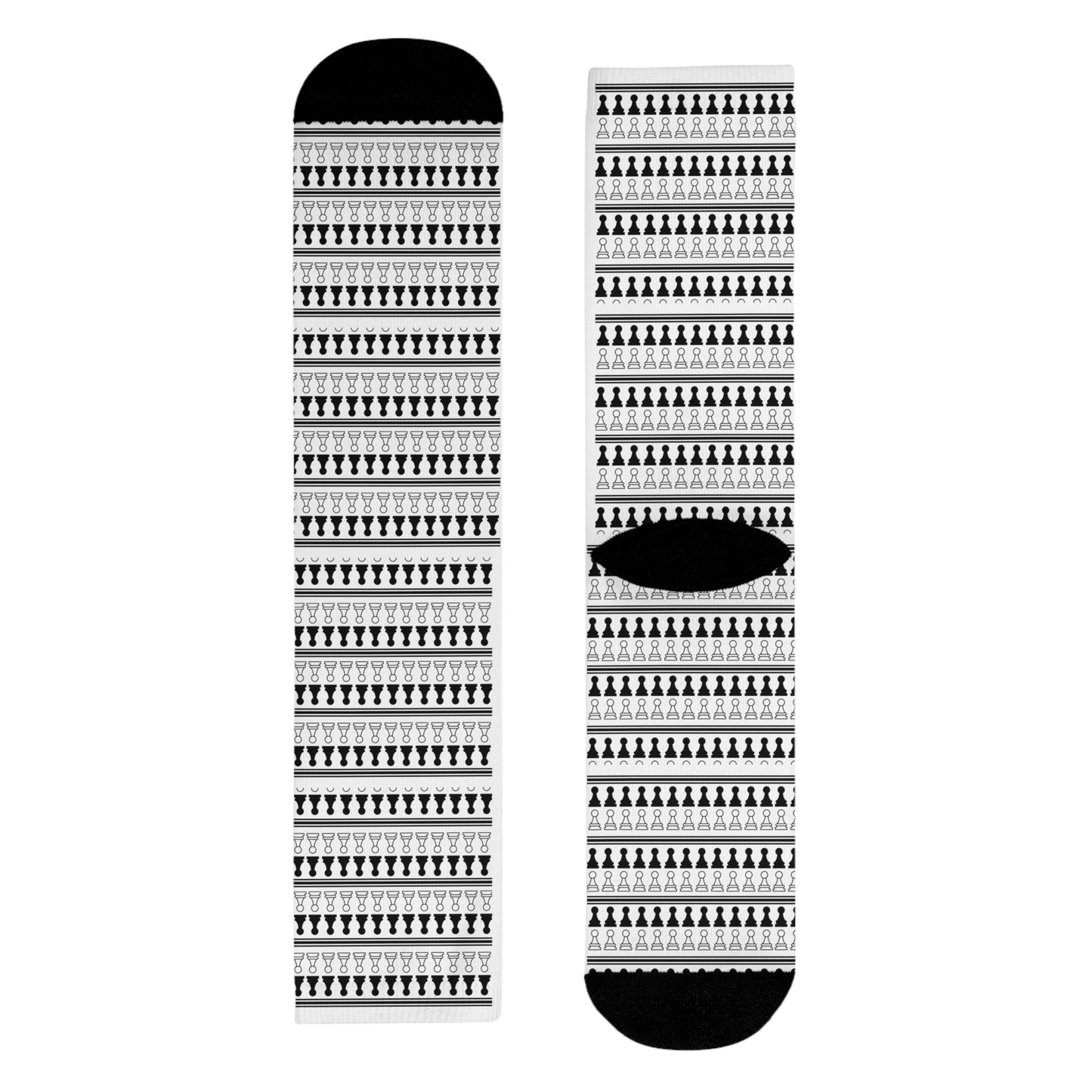 Fun Socks | Chess themed | Pawn Army | Cool & Stylish Sublimation Crew Socks (EU)