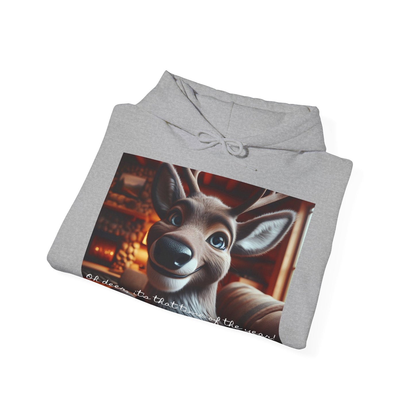 XXXL+ | Men's Hooded Sweatshirt - Oh deer, it's that time of the year!