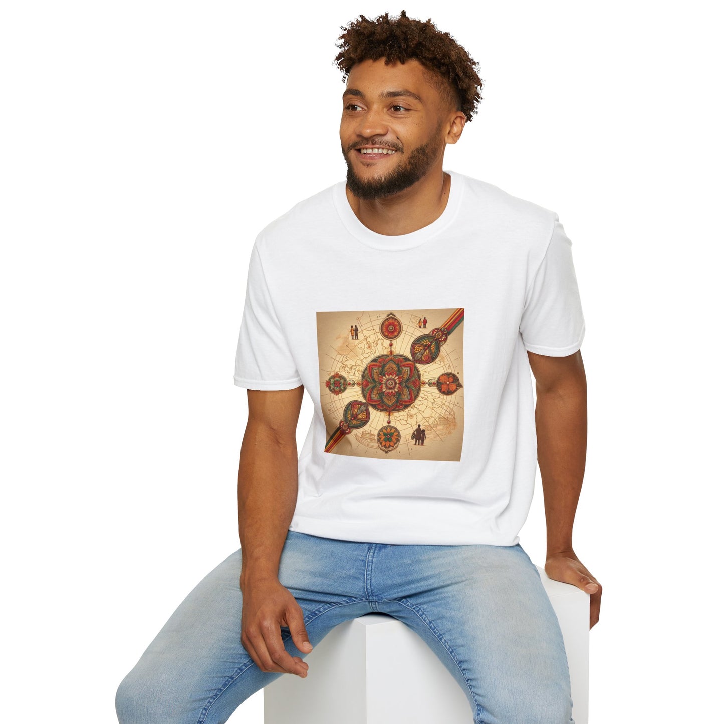 Rakhi Men's T-Shirt | Bonds Beyond Borders | Celebrating Rakhi in Germany | Men's Softstyle T-Shirt